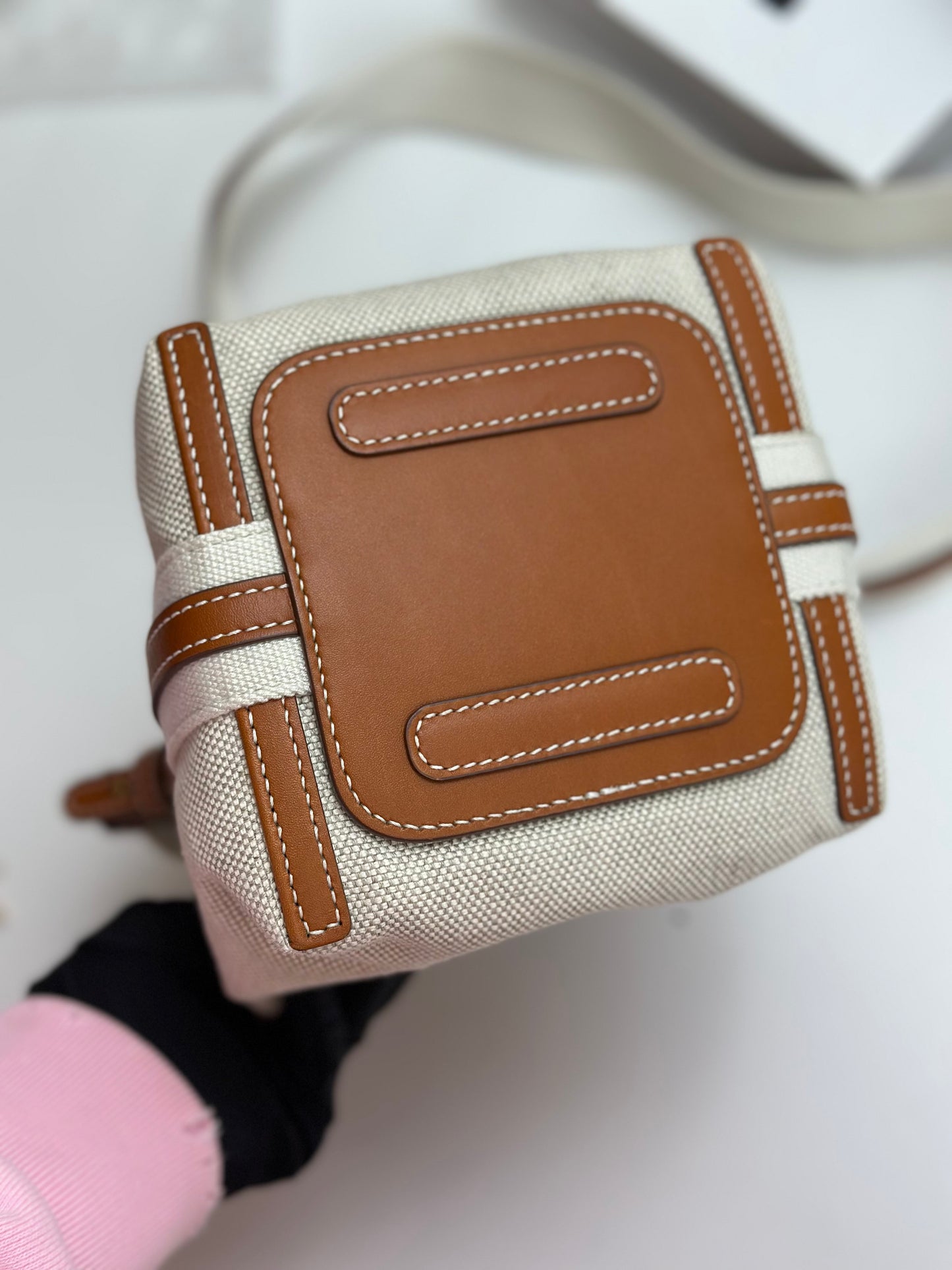 Loro Piana - Bale Bucket Bag - Cloth - Beige - (mini)