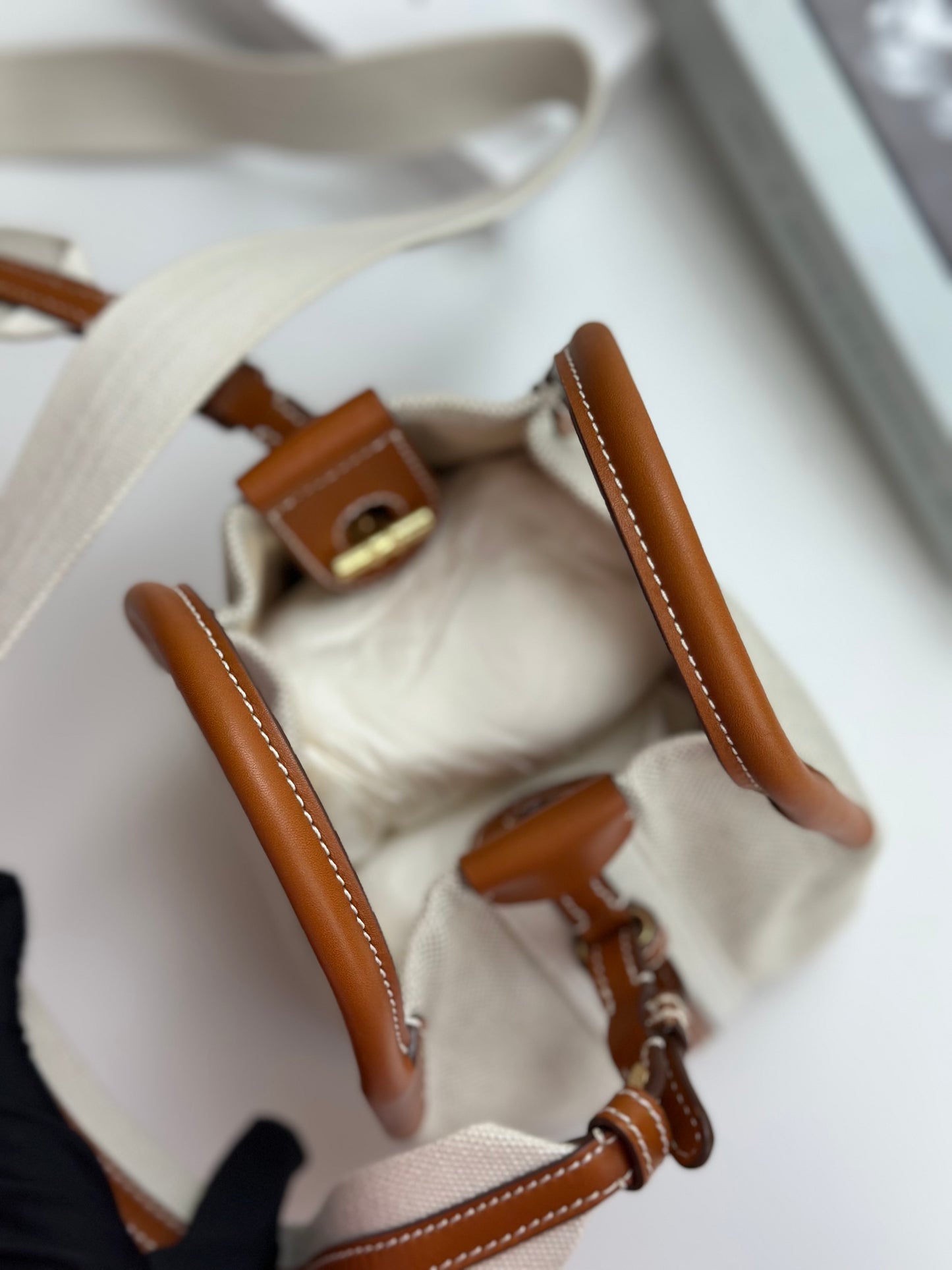 Loro Piana - Bale Bucket Bag - Cloth - Beige - (mini)