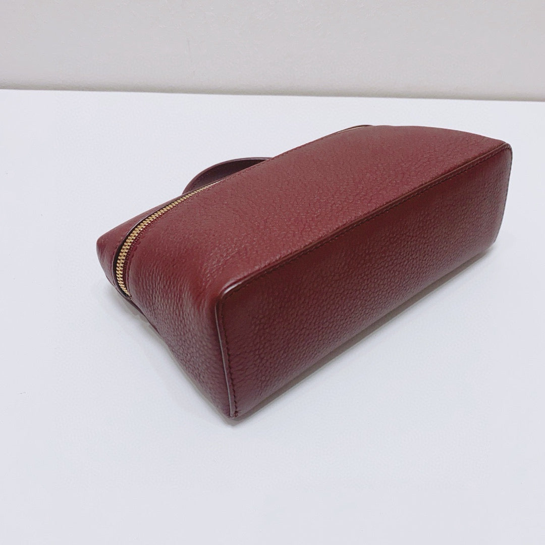Loro Piana - Extra Pocket L19 - Grained leather - Burgundy with Gold-Tone Hardware - (Mini)