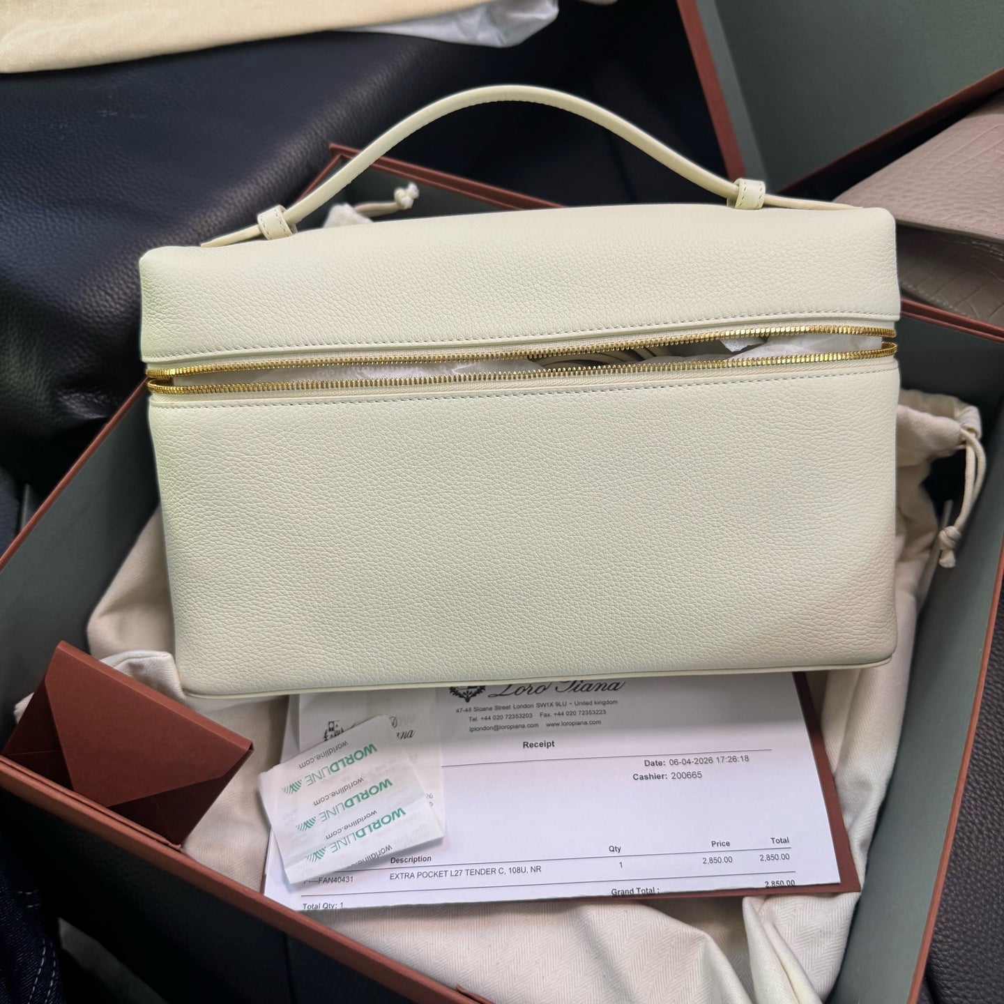 Loro Piana - Extra Pocket L27 - Leather - Beige - (mini)
