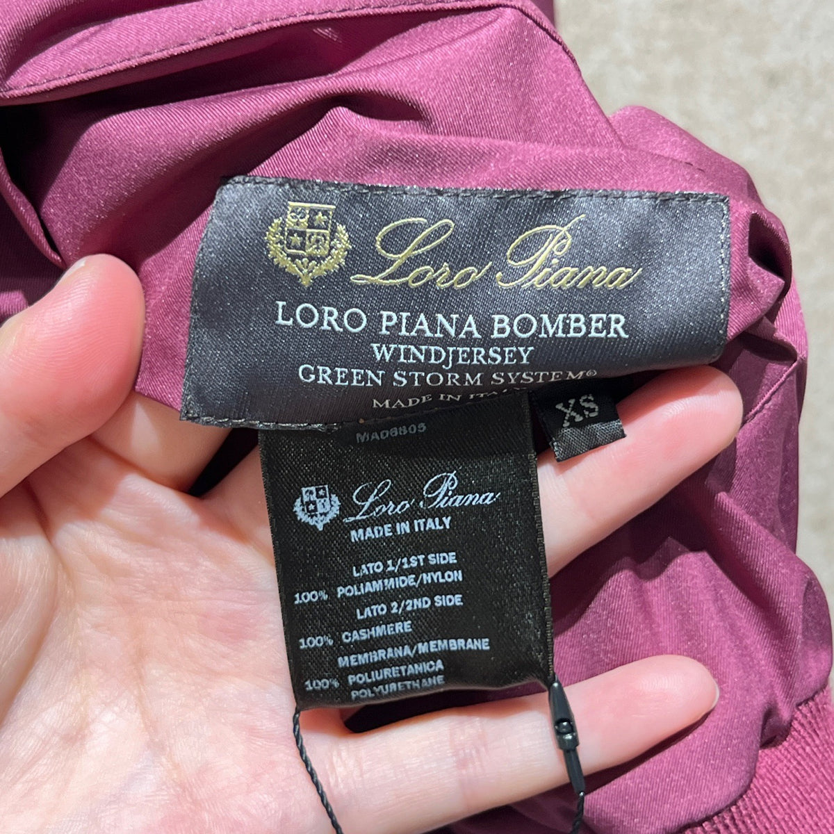 Loro Piana - LORO PIANA BOMBER - Polyamide - Burgundy - (XS)