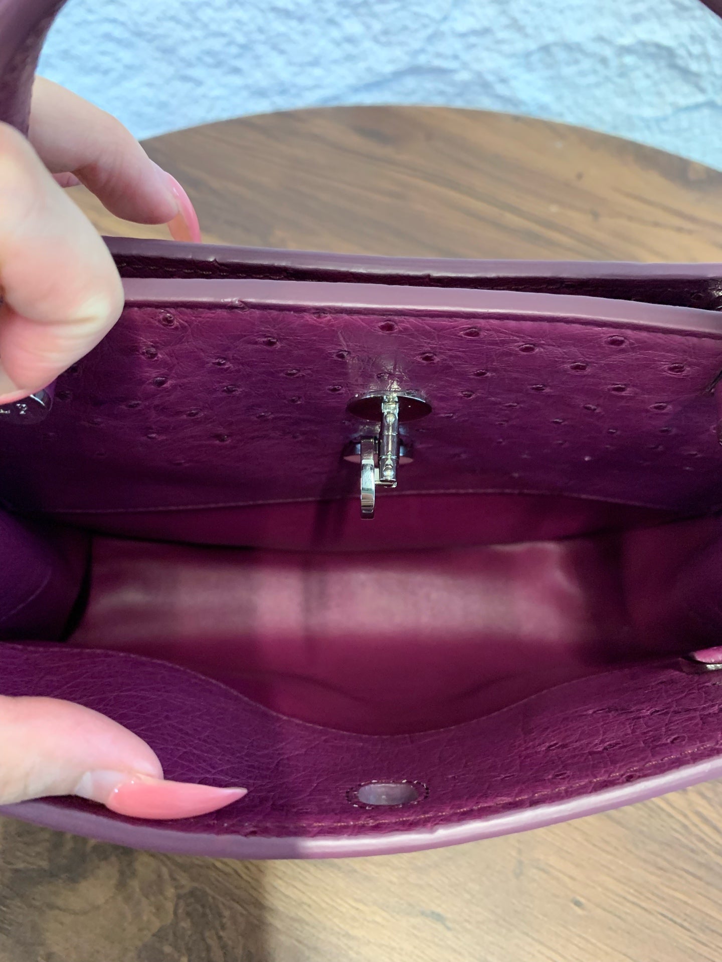 Loro Piana - Other - Exotic leathers - Ostrich - Purple - (small)