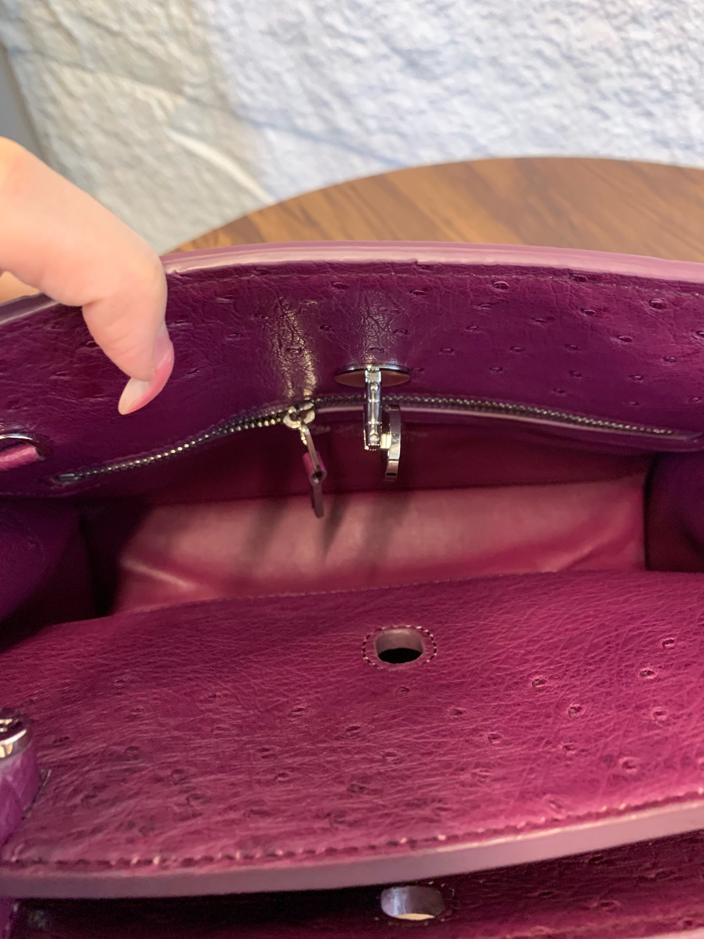 Loro Piana - Other - Exotic leathers - Ostrich - Purple - (small)