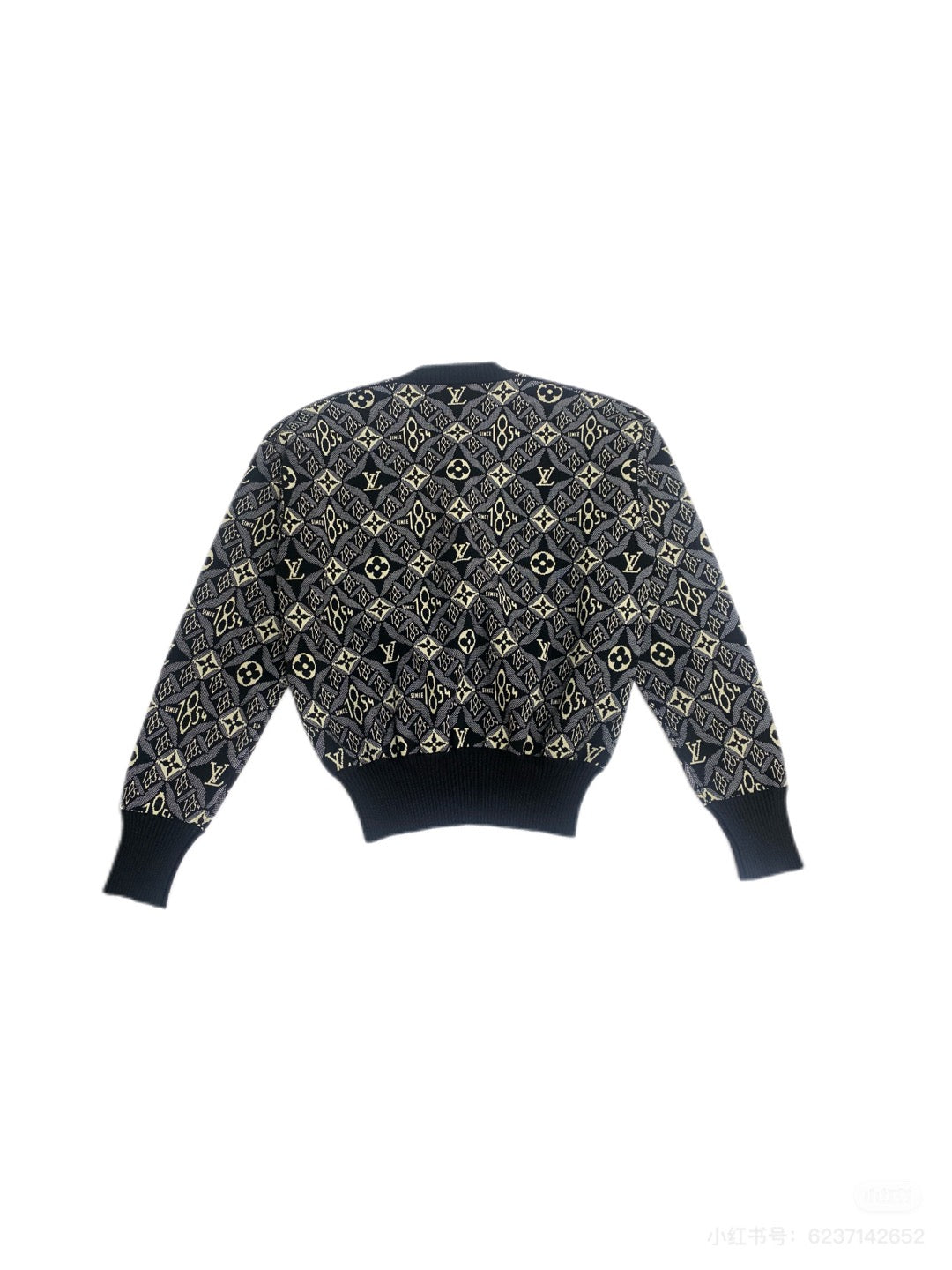 Louis Vuitton - 1854 Jacquard Monogram V-neck - Wool - Multicolour - (M)