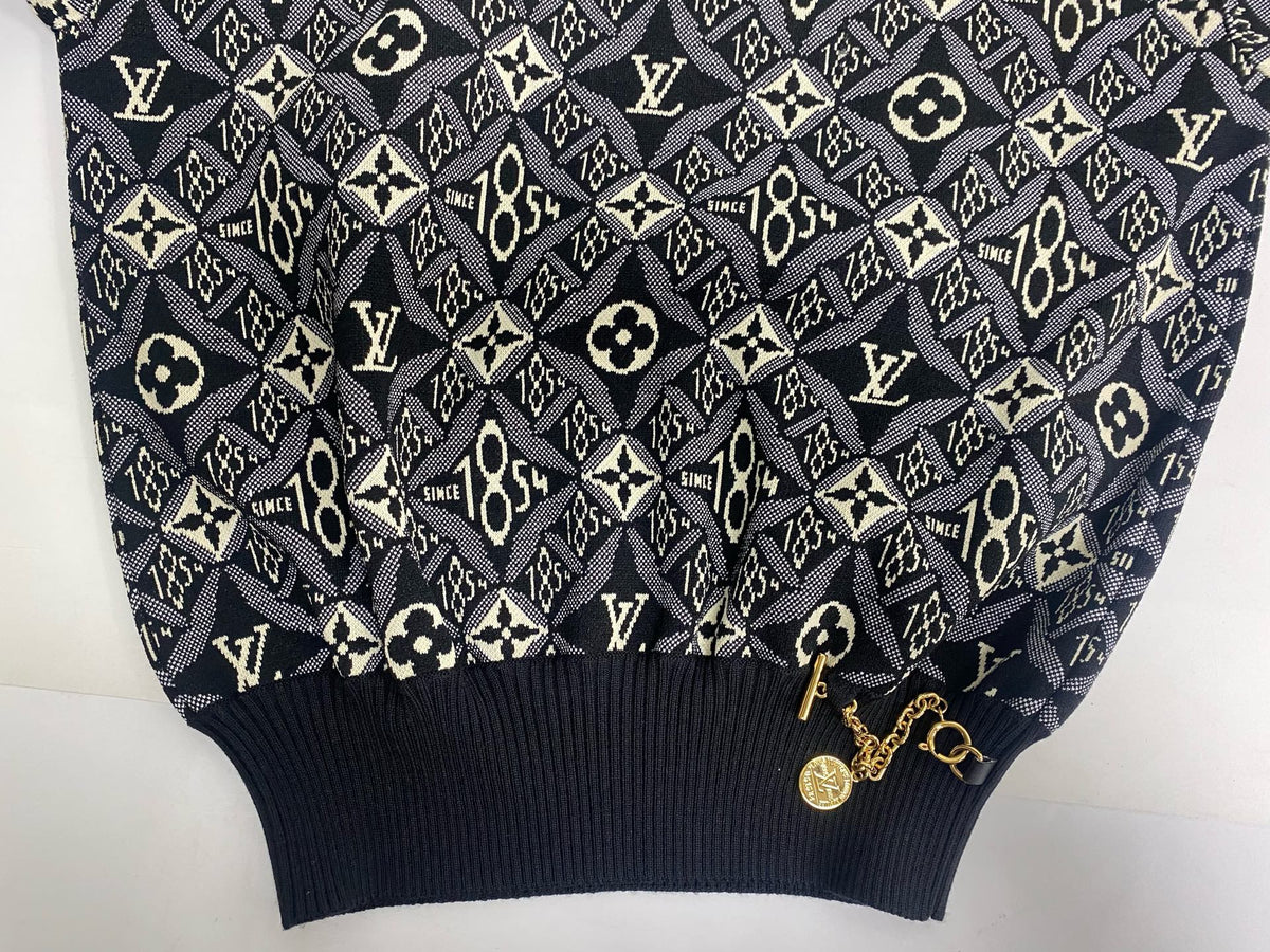 Louis Vuitton - 1854 Jacquard Monogram V-neck - Wool - Multicolour - (M)