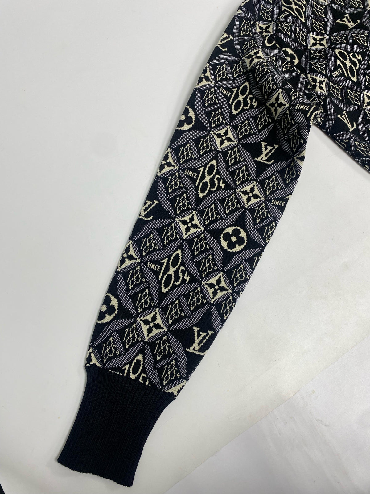 Louis Vuitton - 1854 Jacquard Monogram V-neck - Wool - Multicolour - (M)