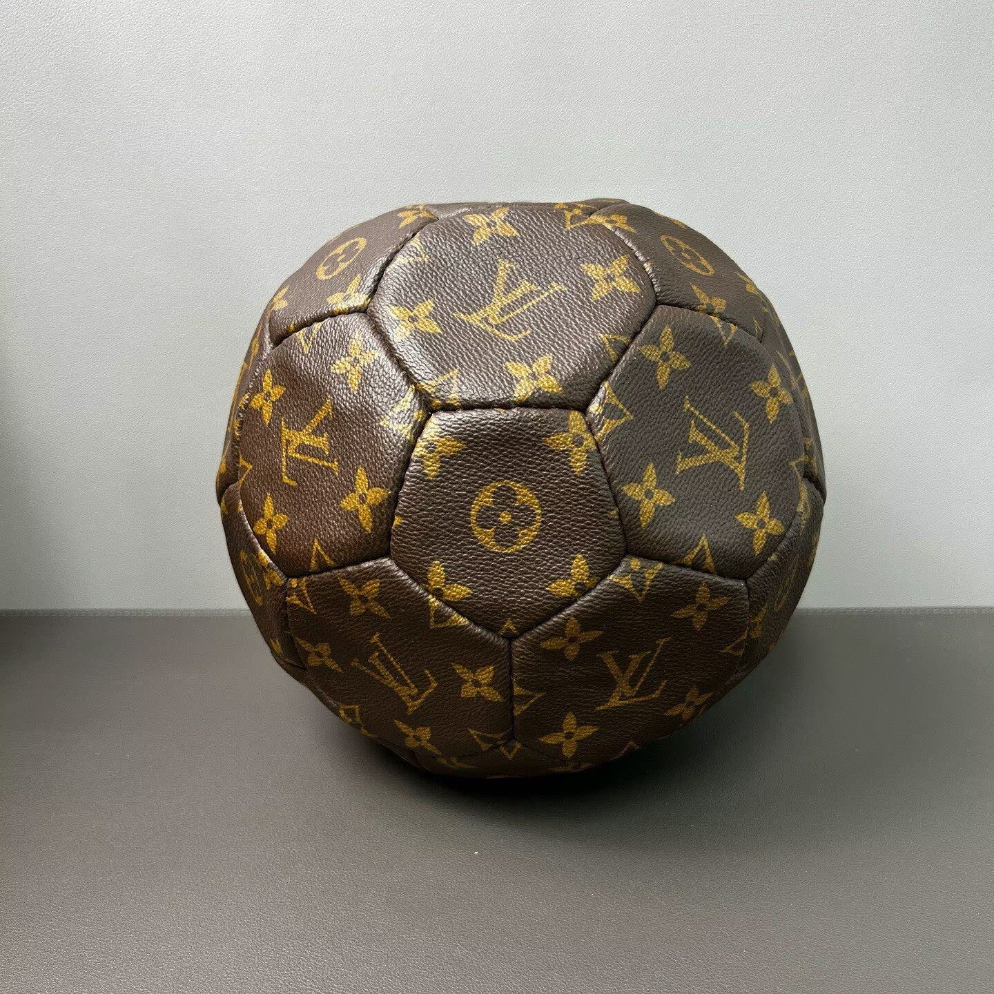 Louis Vuitton - 1998 France World Cup Commemorative Football - Monogram coated canvas and Vachetta leather - Brown - (Standard Football Size 5)