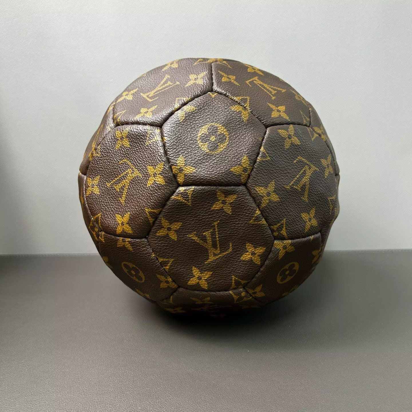 Louis Vuitton - 1998 France World Cup Commemorative Football - Monogram coated canvas and Vachetta leather - Brown - (Standard Football Size 5)