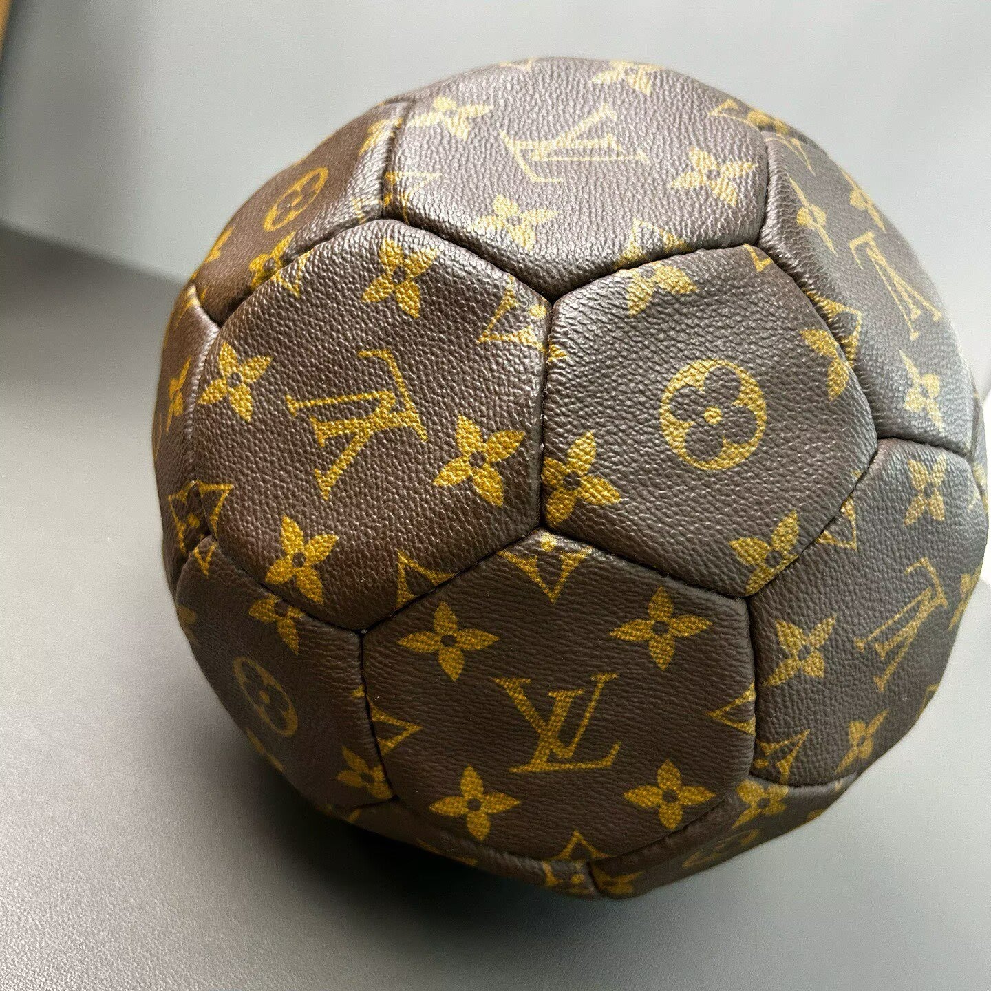Louis Vuitton - 1998 France World Cup Commemorative Football - Monogram coated canvas and Vachetta leather - Brown - (Standard Football Size 5)