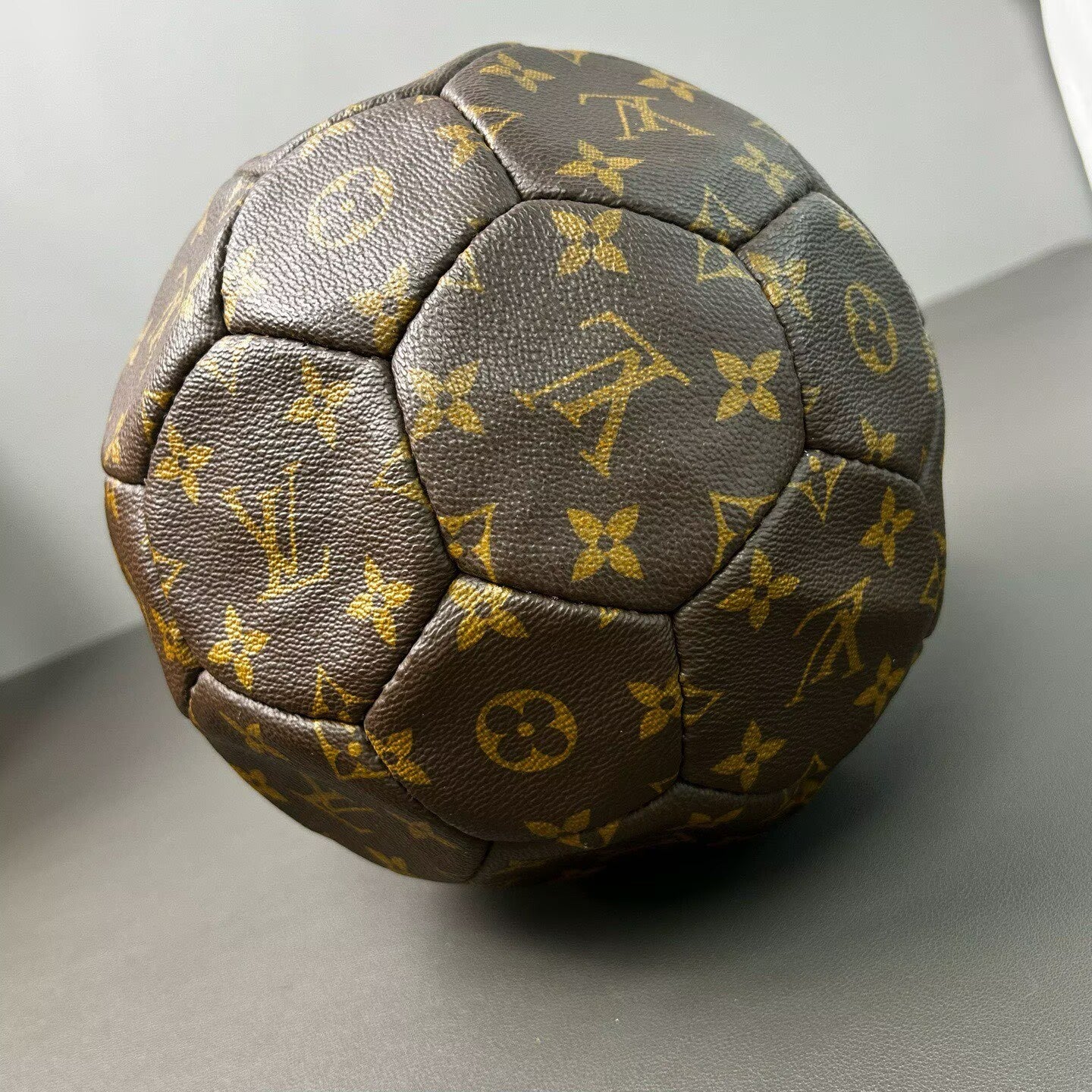 Louis Vuitton - 1998 France World Cup Commemorative Football - Monogram coated canvas and Vachetta leather - Brown - (Standard Football Size 5)