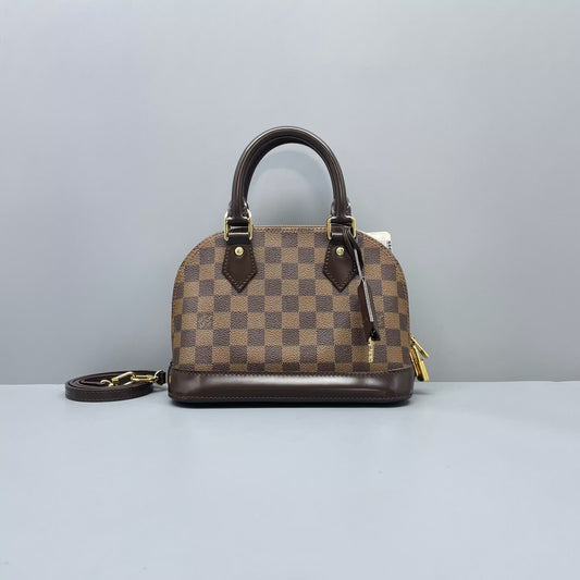 Louis Vuitton - Alma BB - Damier Ebene coated canvas with smooth leather trim - Brown - (mini)