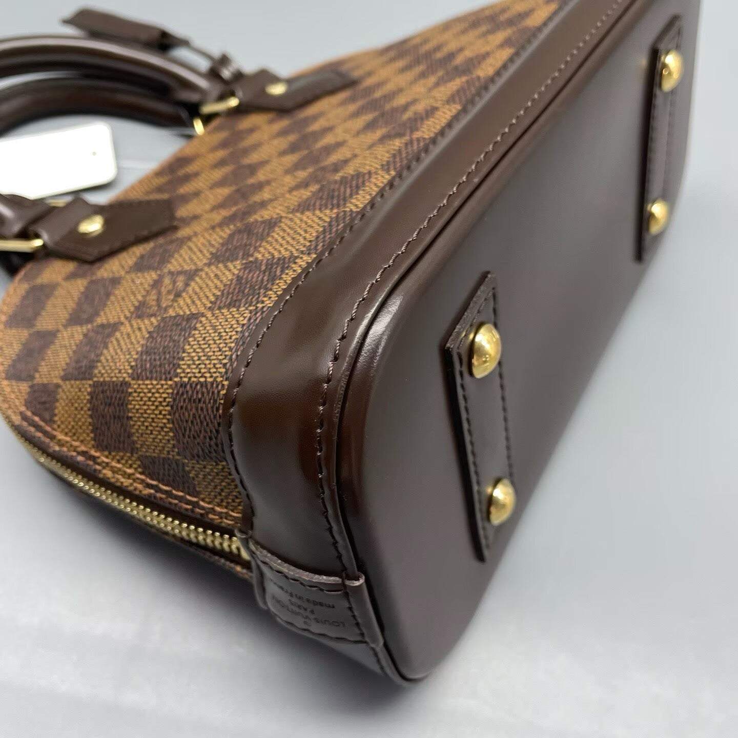 Louis Vuitton - Alma BB - Damier Ebene coated canvas with smooth leather trim - Brown - (mini)