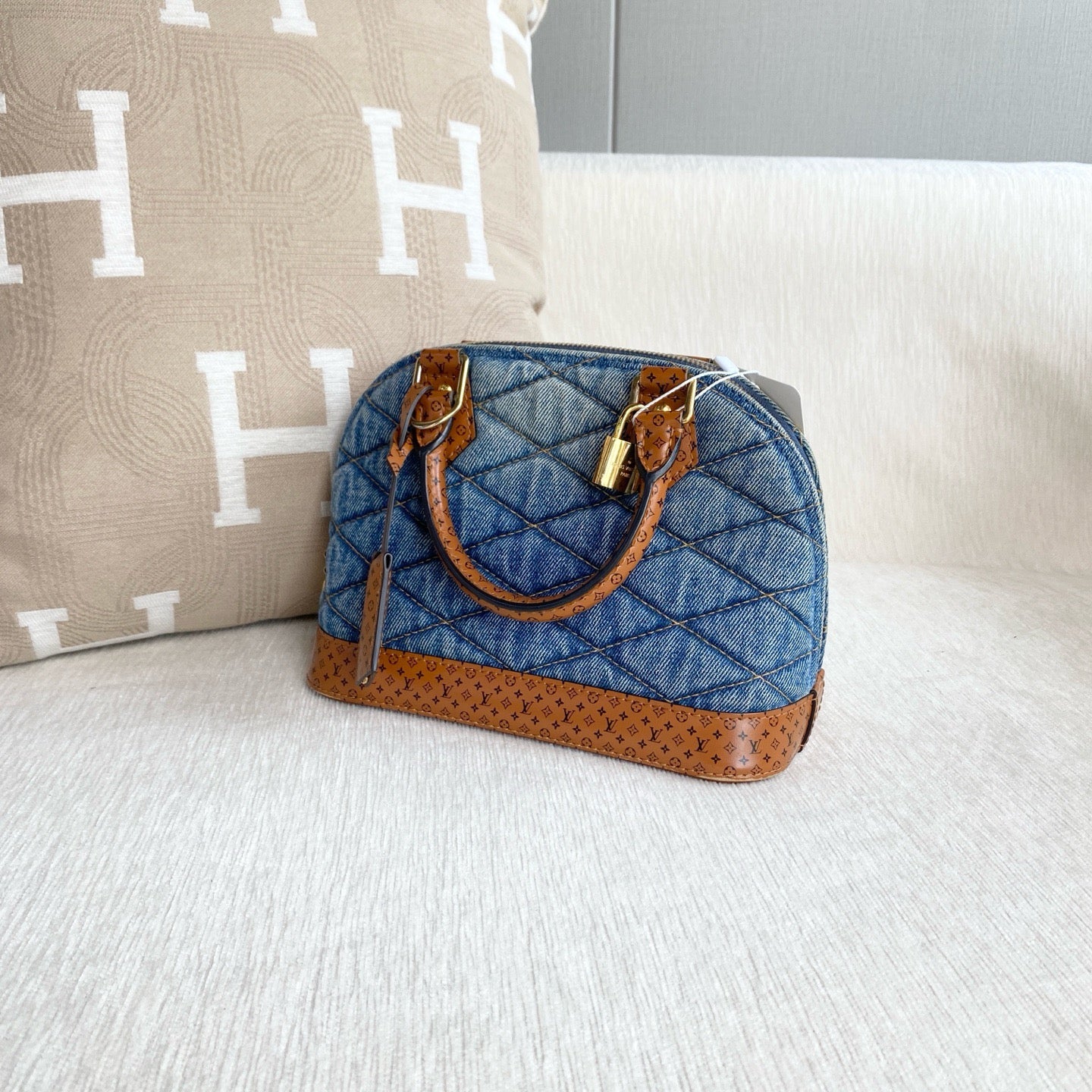 Louis Vuitton - Alma BB - Denim - Jeans - Blue - (mini)