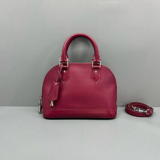 Louis Vuitton - Alma BB - Leather - Burgundy - (small)