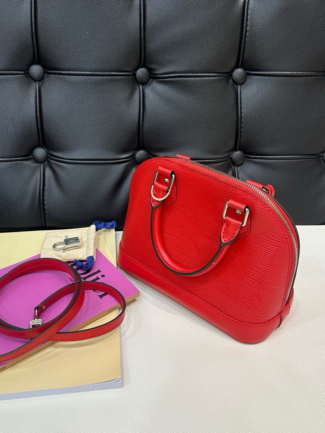 Louis Vuitton - Alma BB - Leather - Red - (mini)