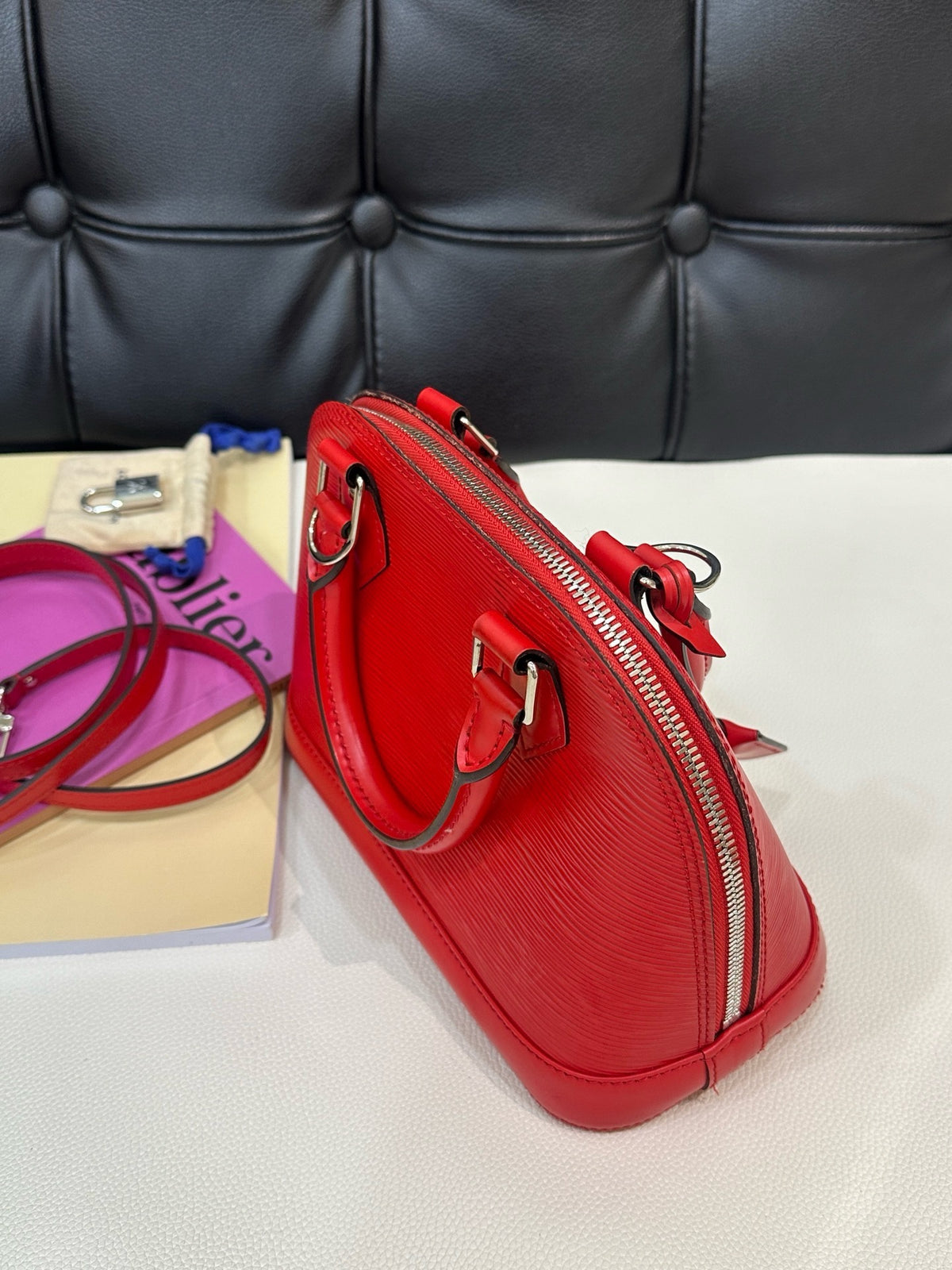 Louis Vuitton - Alma BB - Leather - Red - (mini)