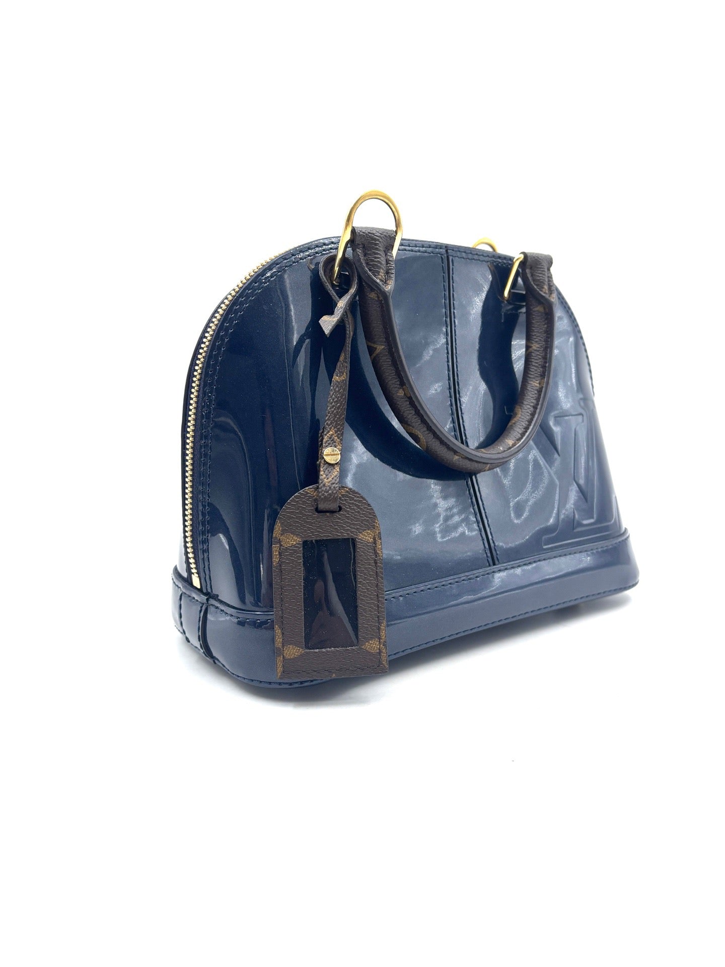 Louis Vuitton - Alma BB - Patent leather and Monogram canvas - Sapphire Blue - (mini)