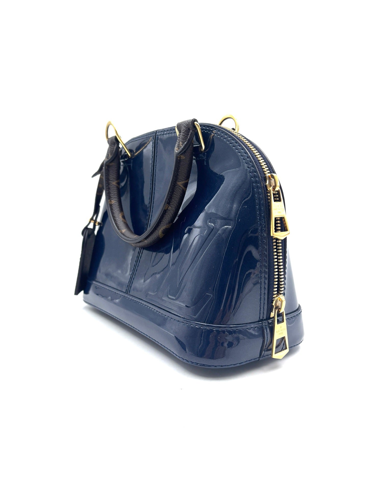 Louis Vuitton - Alma BB - Patent leather and Monogram canvas - Sapphire Blue - (mini)