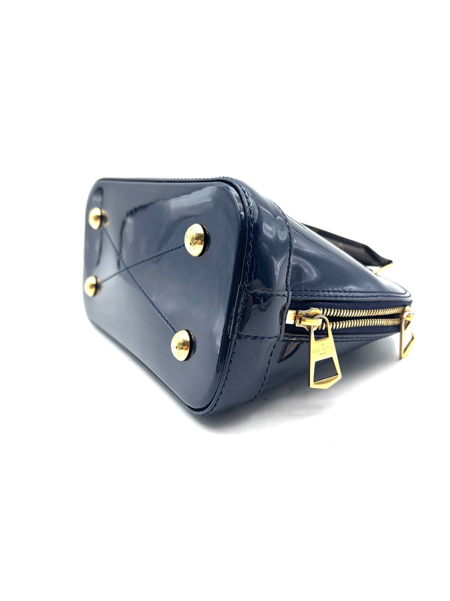 Louis Vuitton - Alma BB - Patent leather and Monogram canvas - Sapphire Blue - (mini)