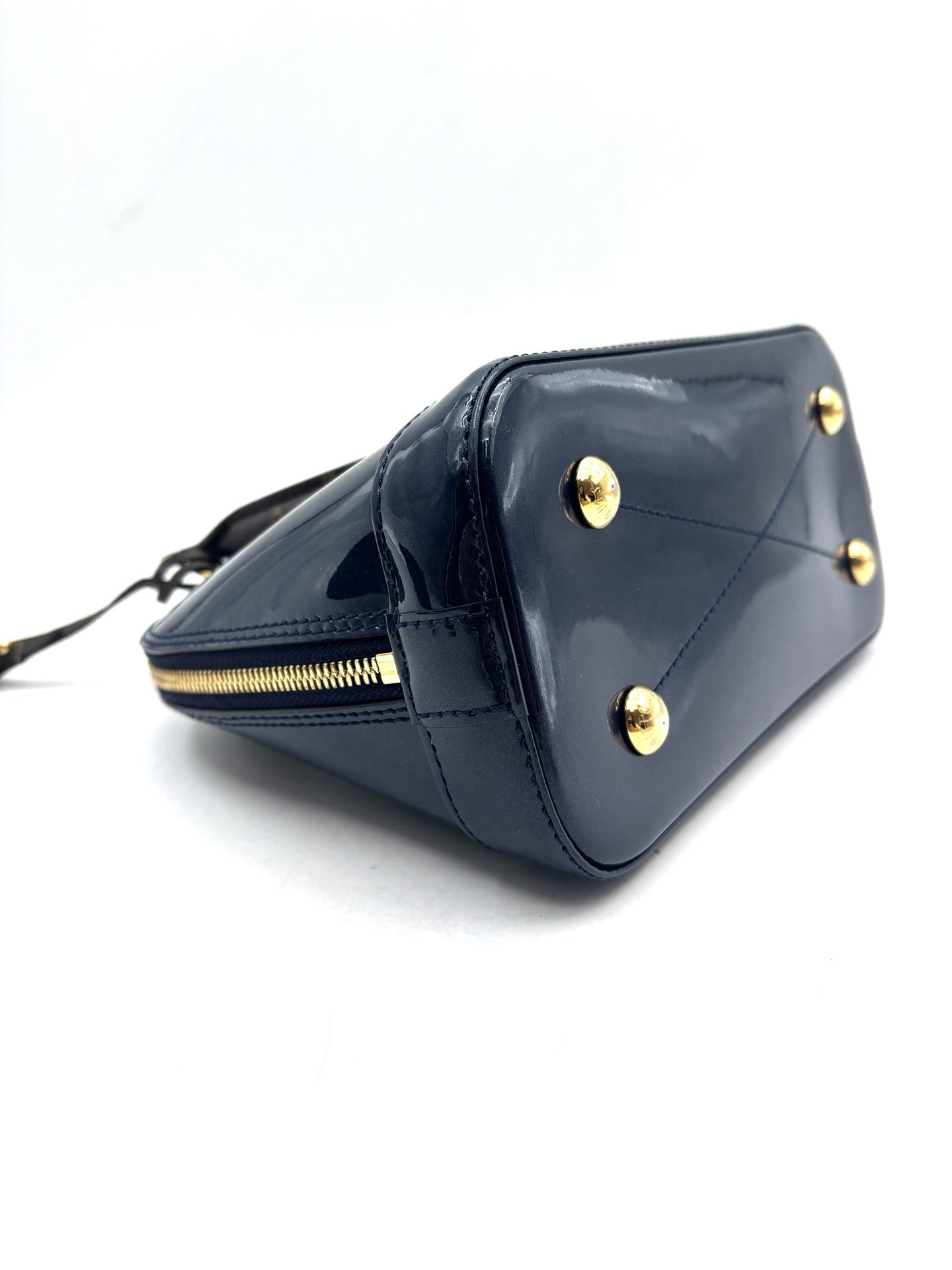Louis Vuitton - Alma BB - Patent leather and Monogram canvas - Sapphire Blue - (mini)