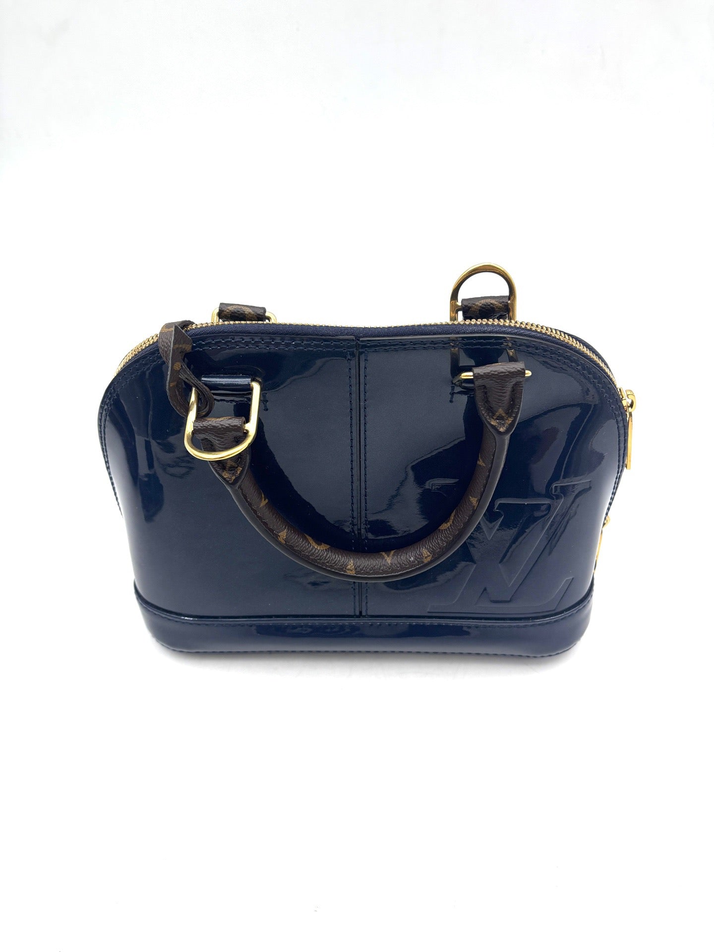 Louis Vuitton - Alma BB - Patent leather and Monogram canvas - Sapphire Blue - (mini)