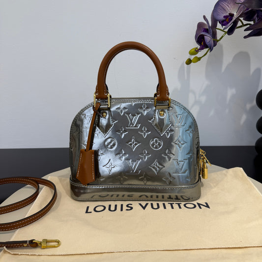 Louis Vuitton - Alma BB - Patent leather and Vachetta leather - Silver - (Mini)