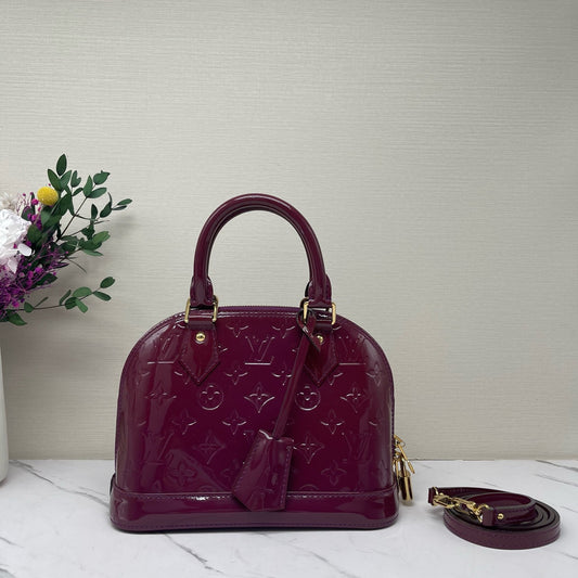 Louis Vuitton - Alma BB - Patent leather - Burgundy - (Mini)