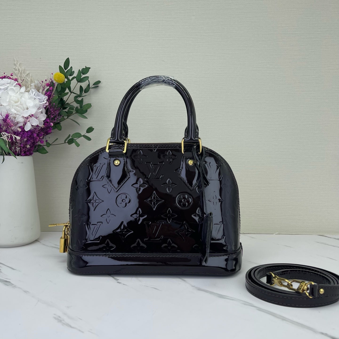 Louis Vuitton - Alma BB - Patent leather - Burgundy - (mini)