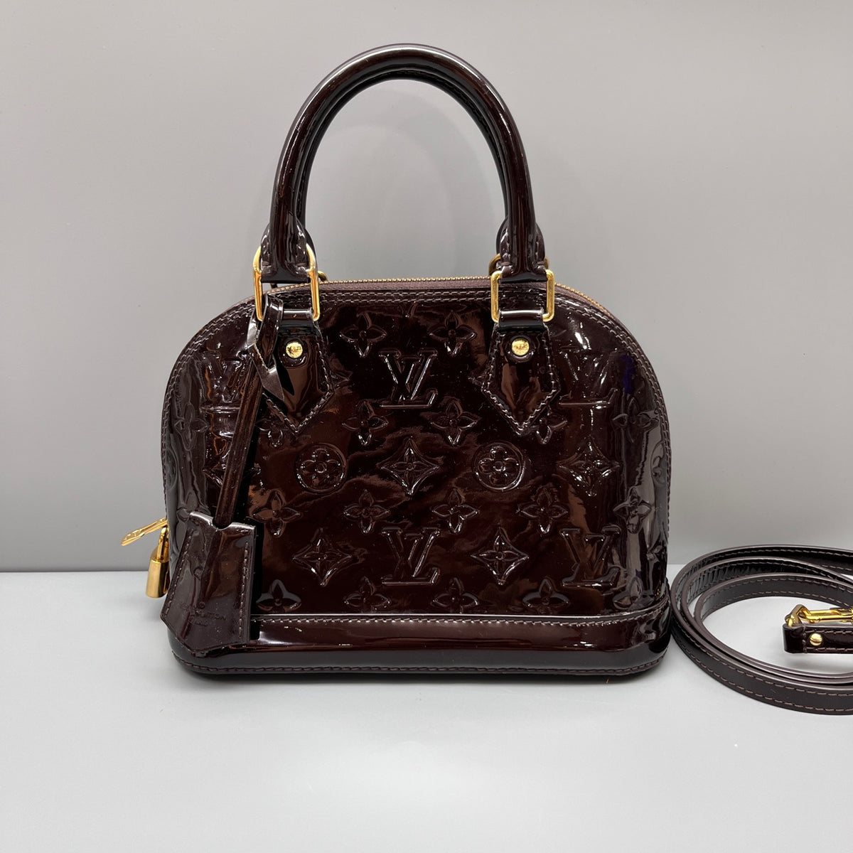 Louis Vuitton - Alma BB - Patent leather - Burgundy - (mini)