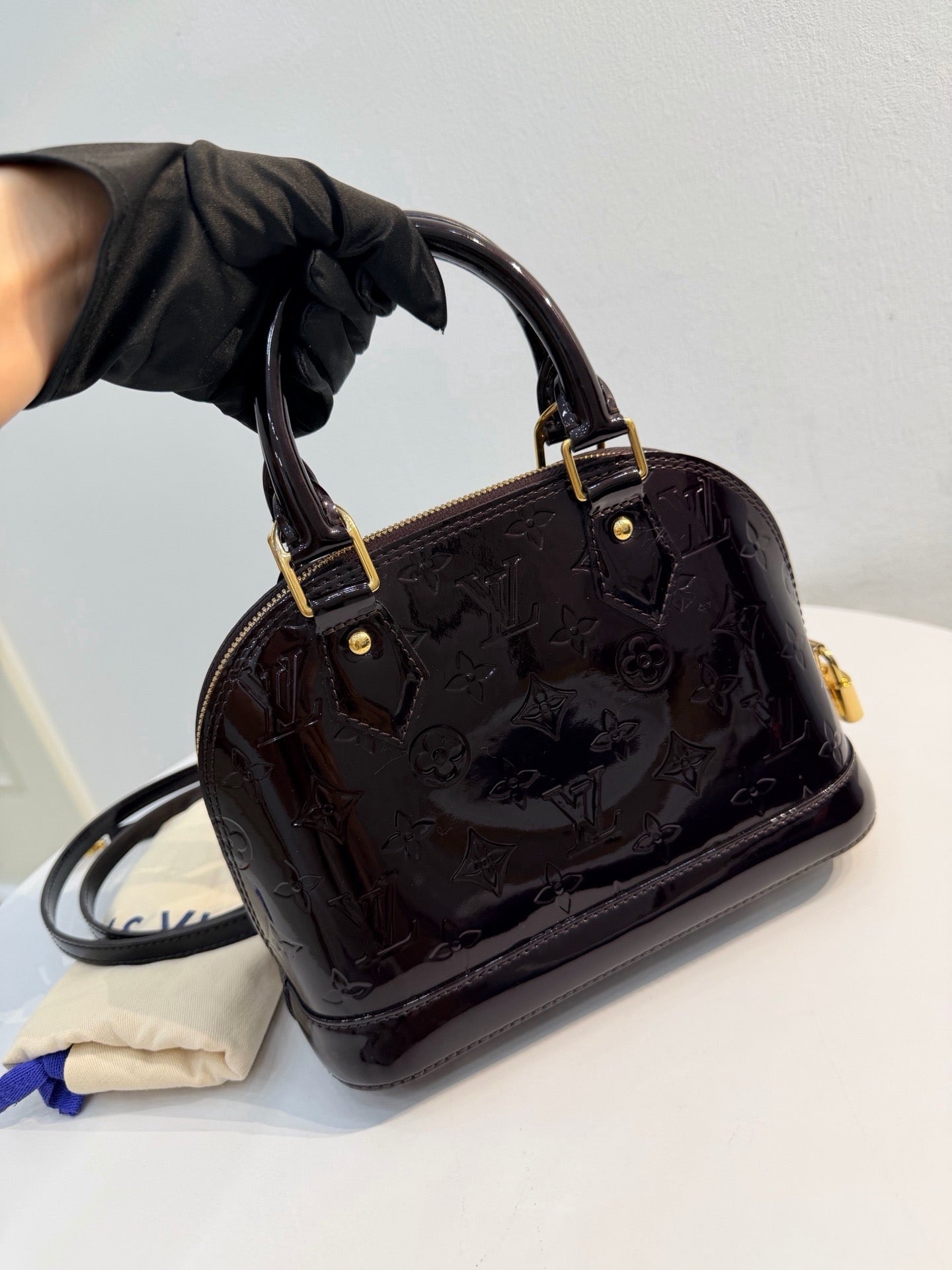 Louis Vuitton - Alma BB - Patent leather - Burgundy - (mini)