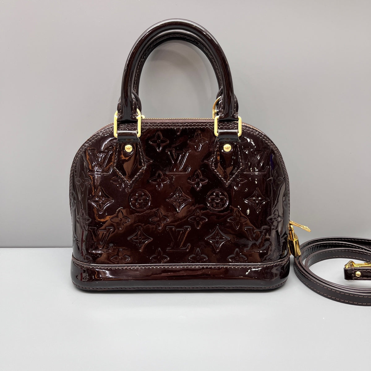 Louis Vuitton - Alma BB - Patent leather - Burgundy - (mini)