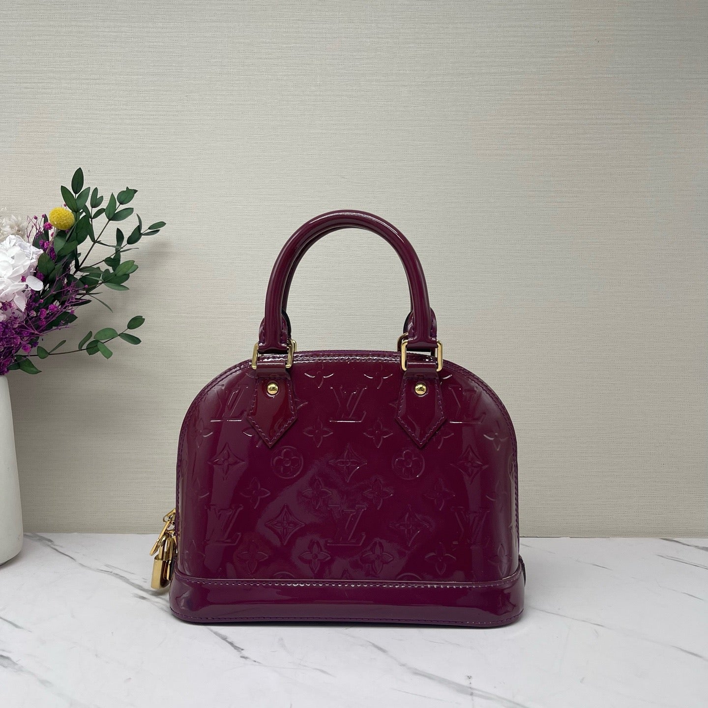 Louis Vuitton - Alma BB - Patent leather - Burgundy - (Mini)