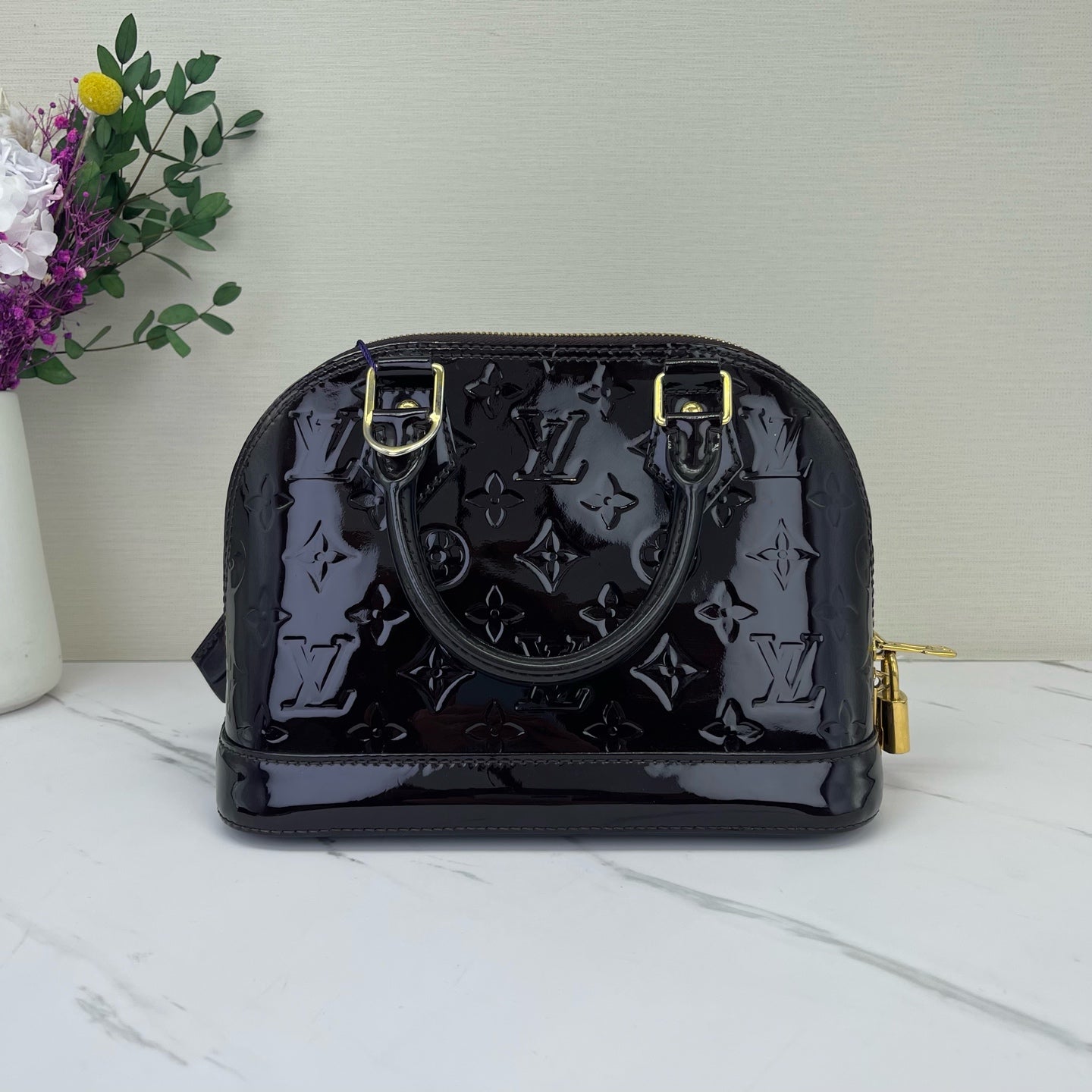 Louis Vuitton - Alma BB - Patent leather - Burgundy - (mini)