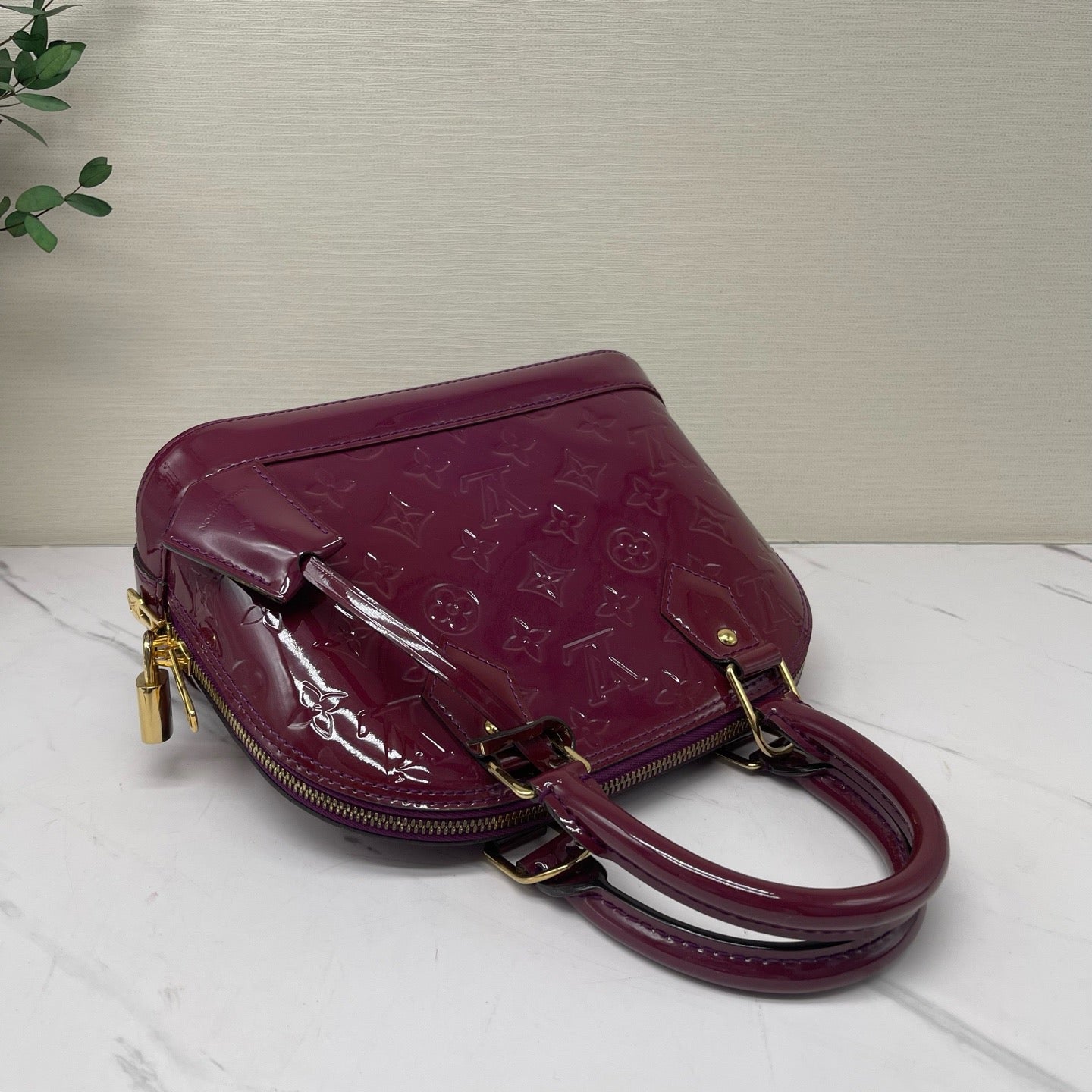 Louis Vuitton - Alma BB - Patent leather - Burgundy - (Mini)