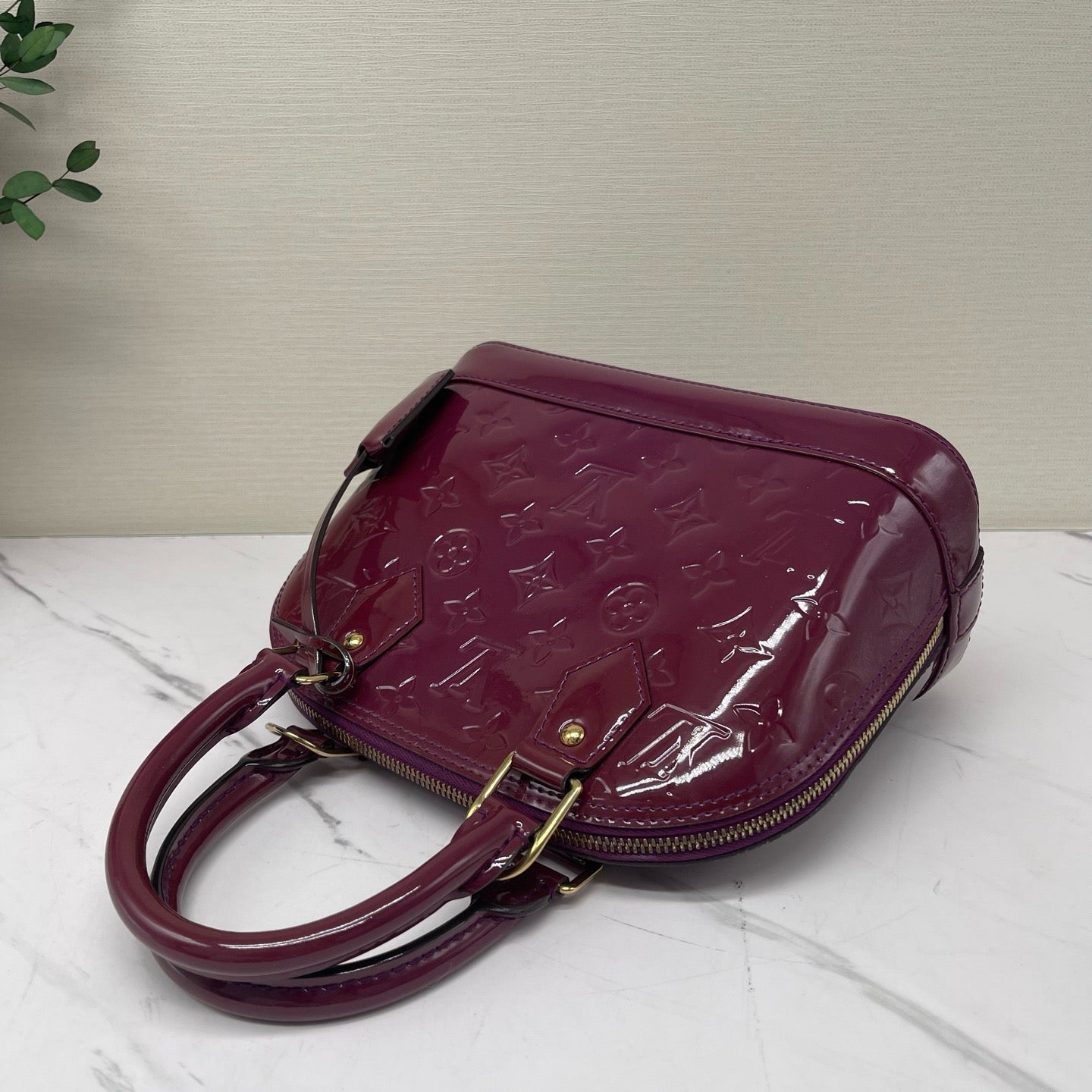 Louis Vuitton - Alma BB - Patent leather - Burgundy - (Mini)