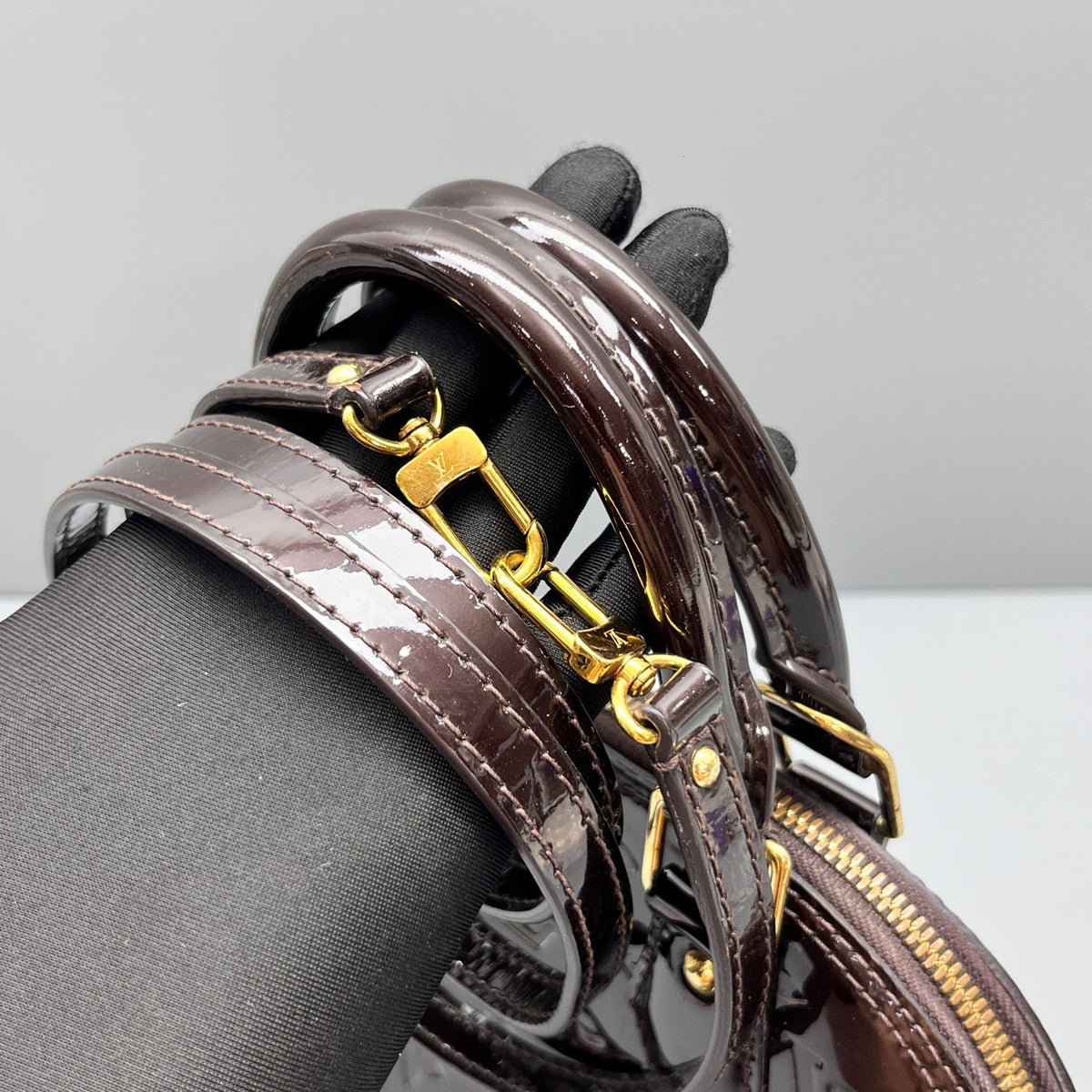 Louis Vuitton - Alma BB - Patent leather - Burgundy - (mini)