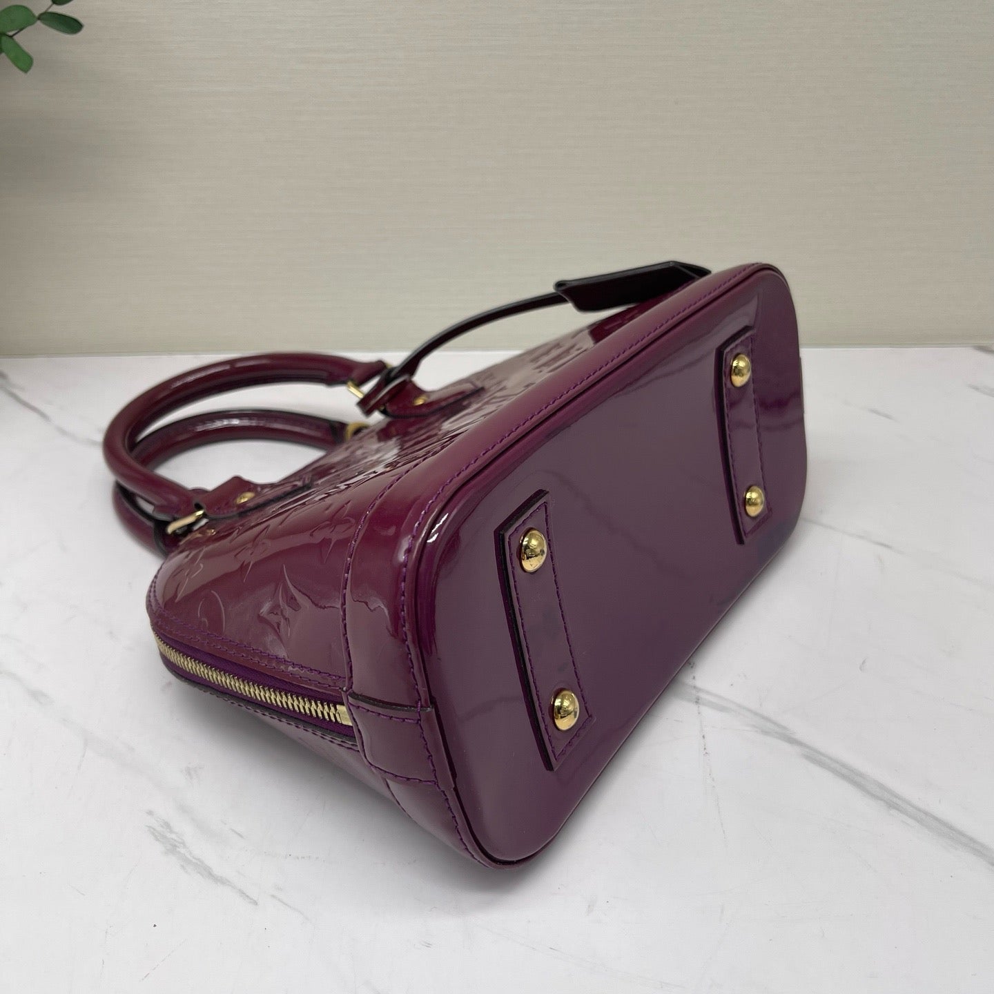 Louis Vuitton - Alma BB - Patent leather - Burgundy - (Mini)