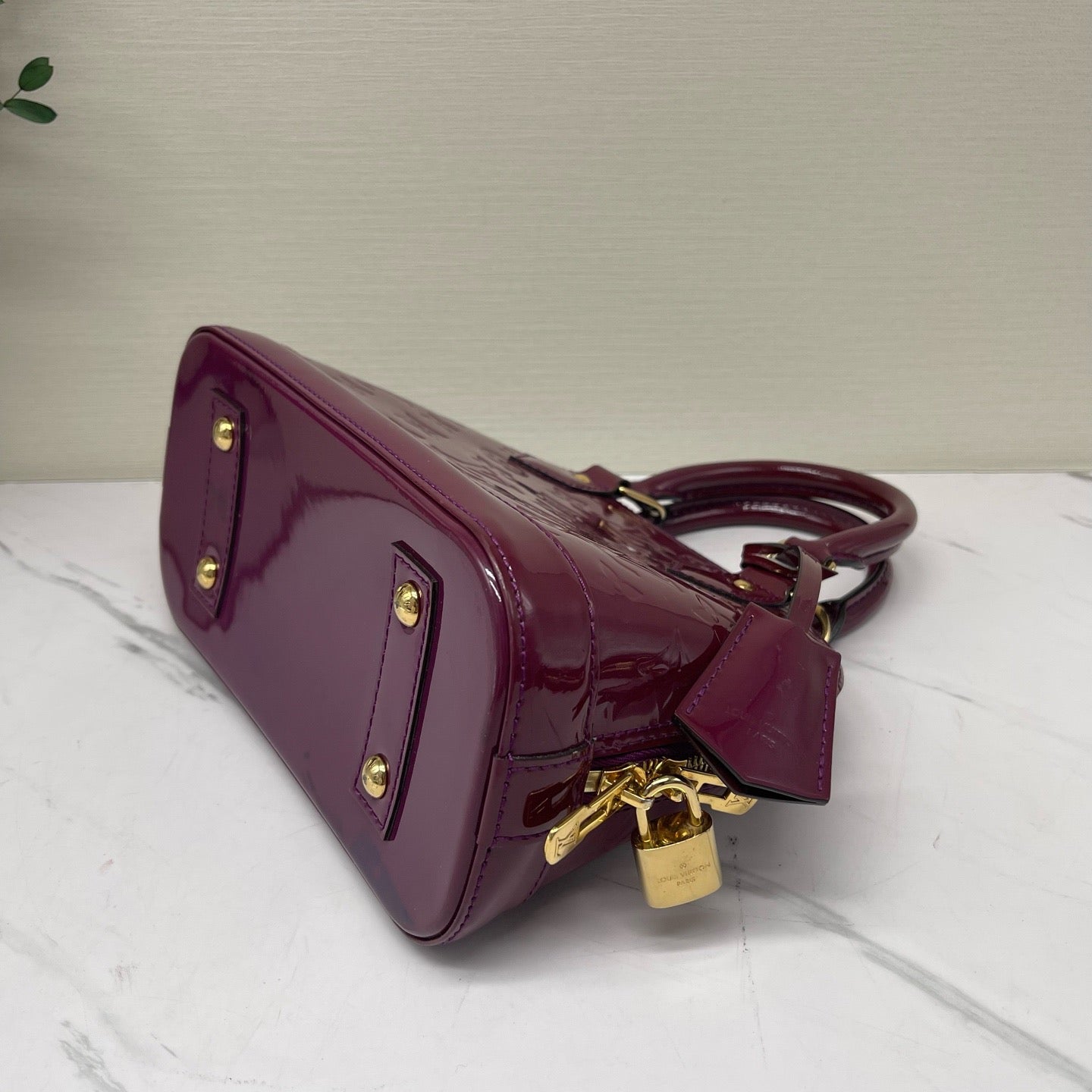 Louis Vuitton - Alma BB - Patent leather - Burgundy - (Mini)