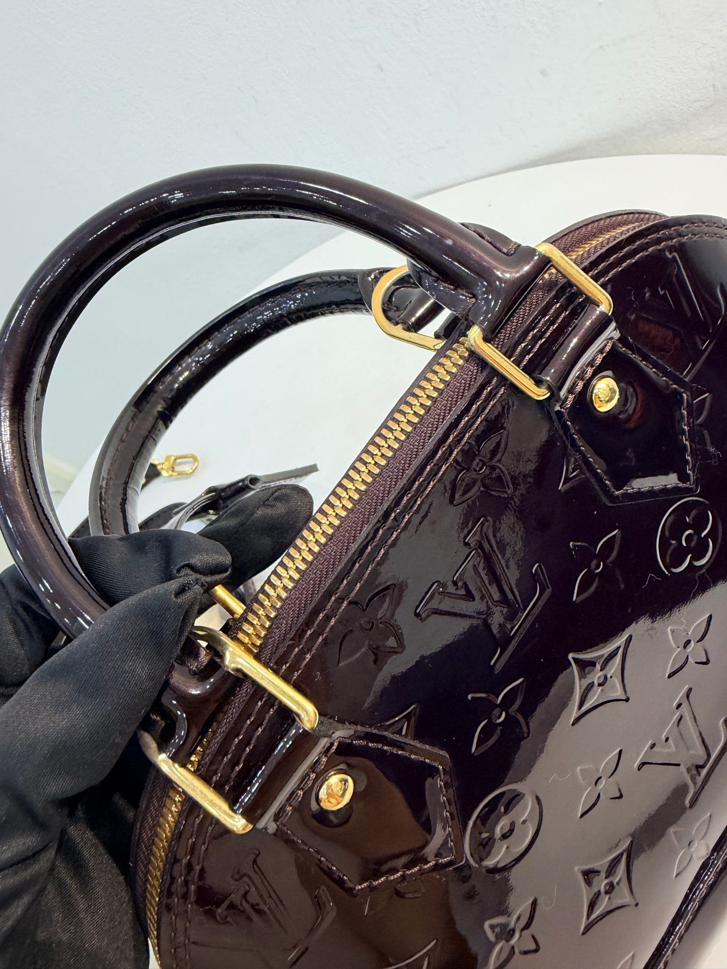 Louis Vuitton - Alma BB - Patent leather - Burgundy - (mini)