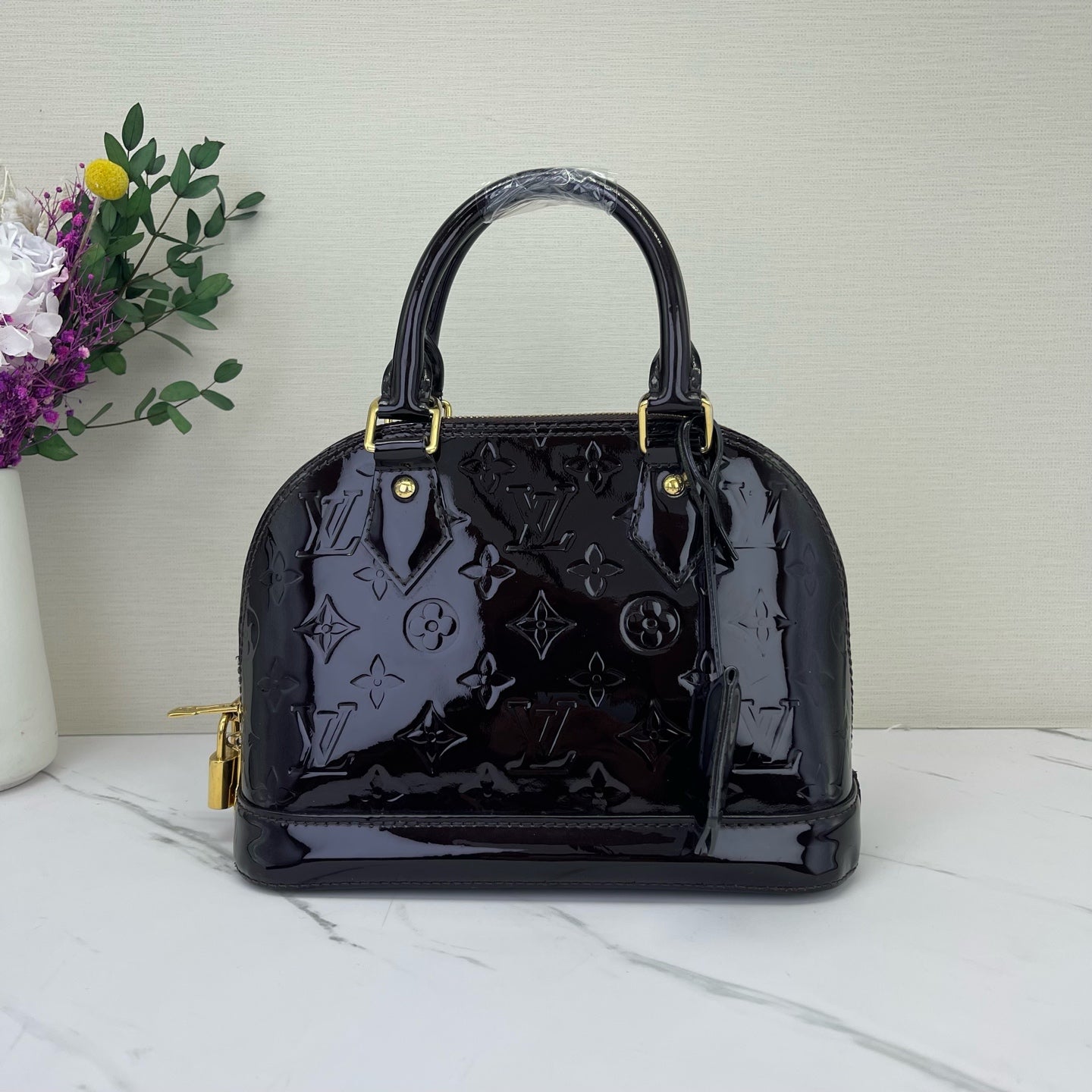Louis Vuitton - Alma BB - Patent leather - Burgundy - (mini)