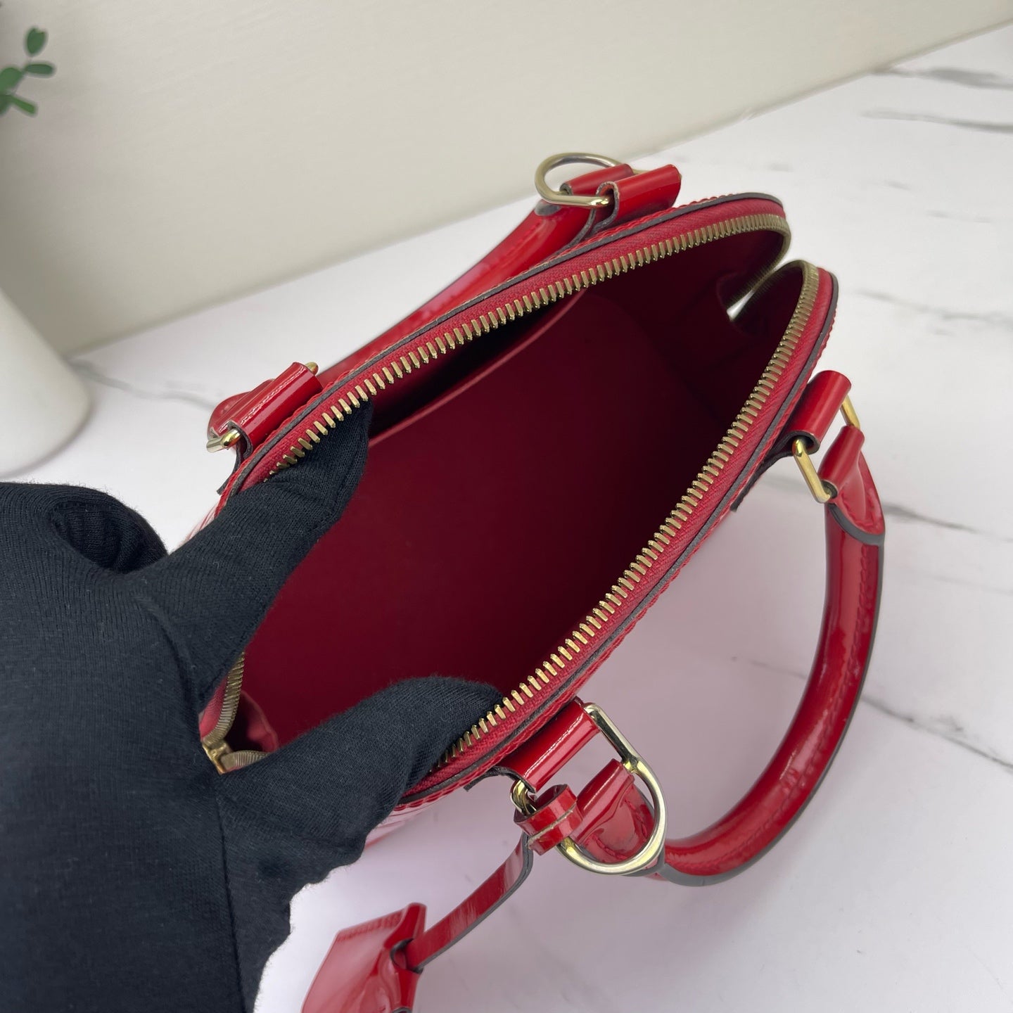 Louis Vuitton - Alma BB - Patent leather - Red - (mini)