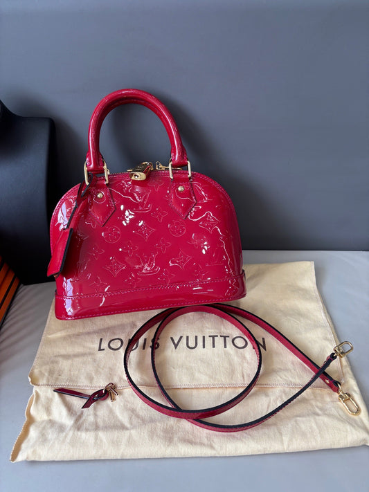 Louis Vuitton - Alma BB - Patent leather - Red - (small)