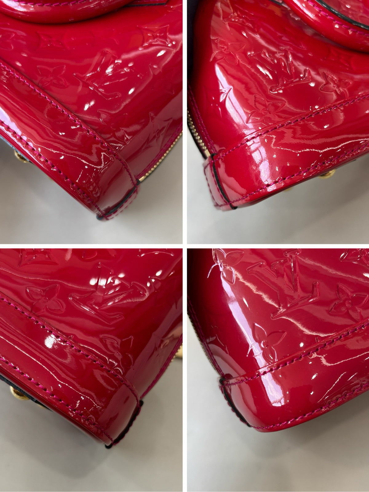 Louis Vuitton - Alma BB - Patent leather - Red - (small)