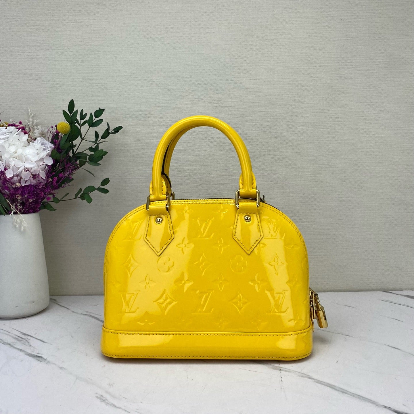Louis Vuitton - Alma BB - Patent leather - Yellow - (mini)