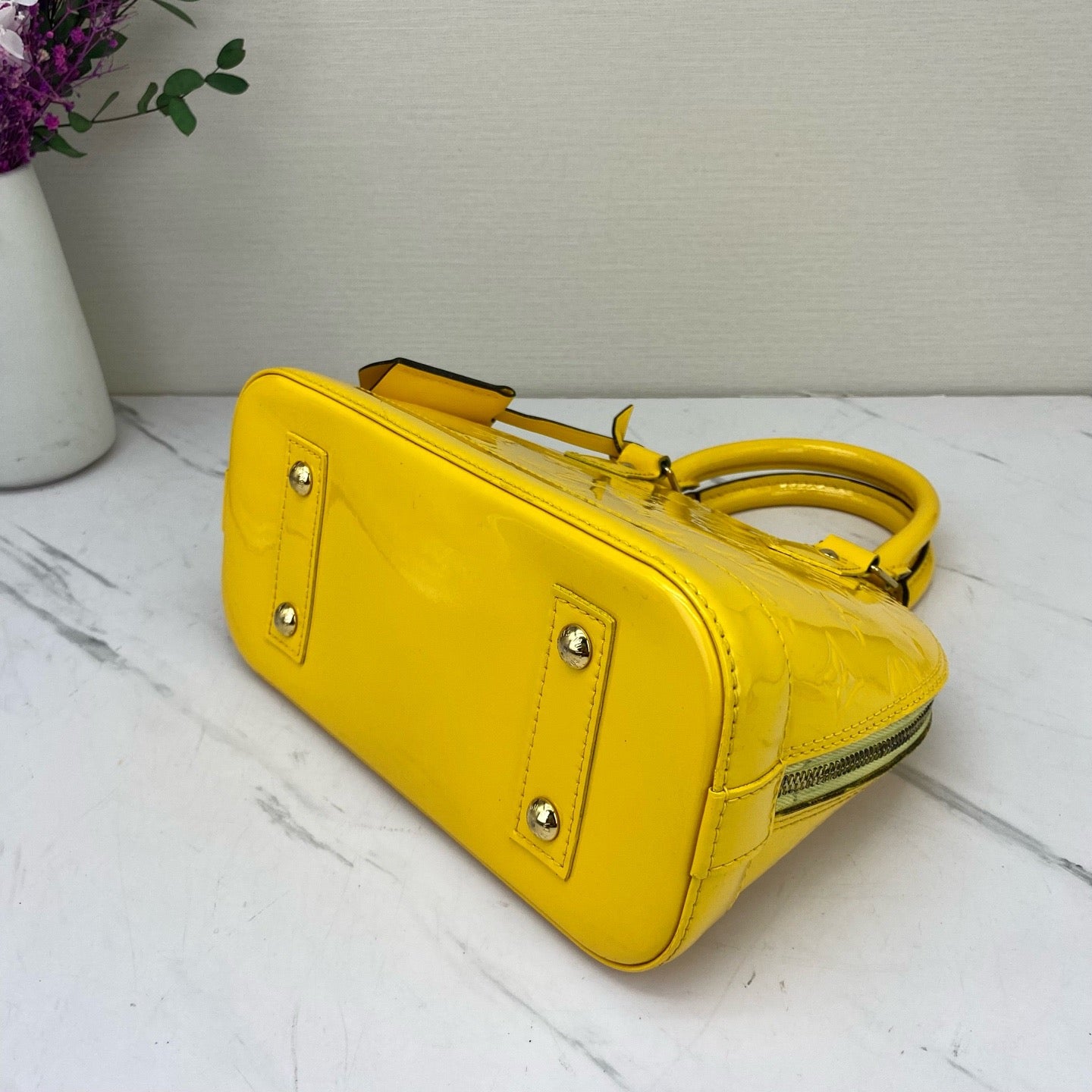 Louis Vuitton - Alma BB - Patent leather - Yellow - (mini)
