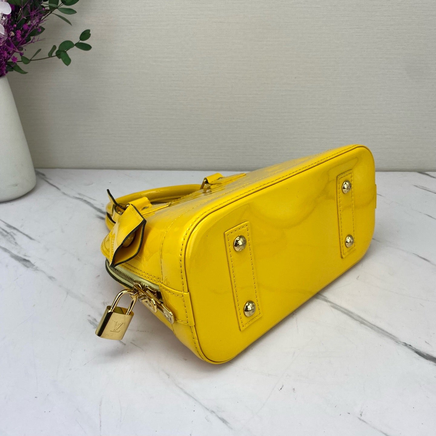 Louis Vuitton - Alma BB - Patent leather - Yellow - (mini)