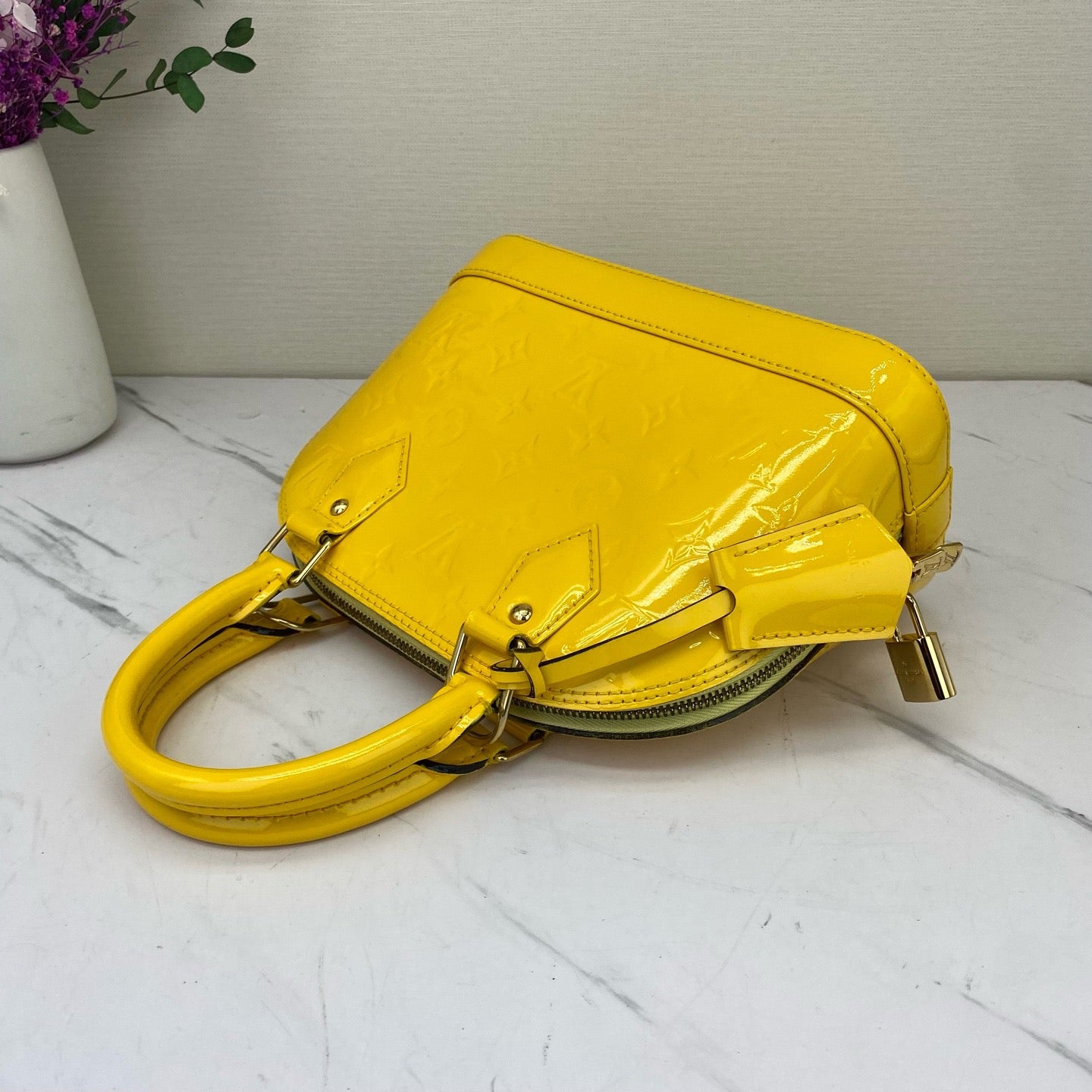 Louis Vuitton - Alma BB - Patent leather - Yellow - (mini)