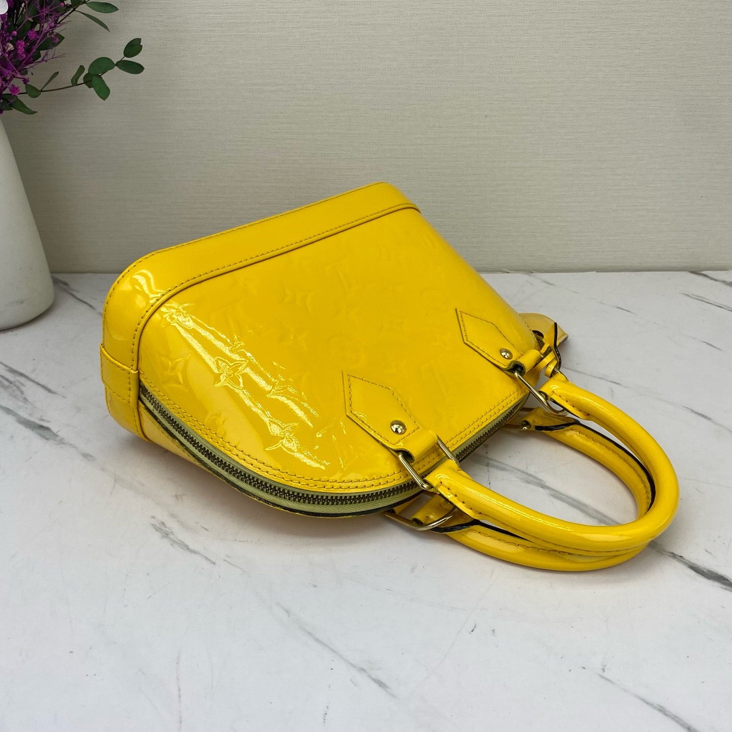 Louis Vuitton - Alma BB - Patent leather - Yellow - (mini)