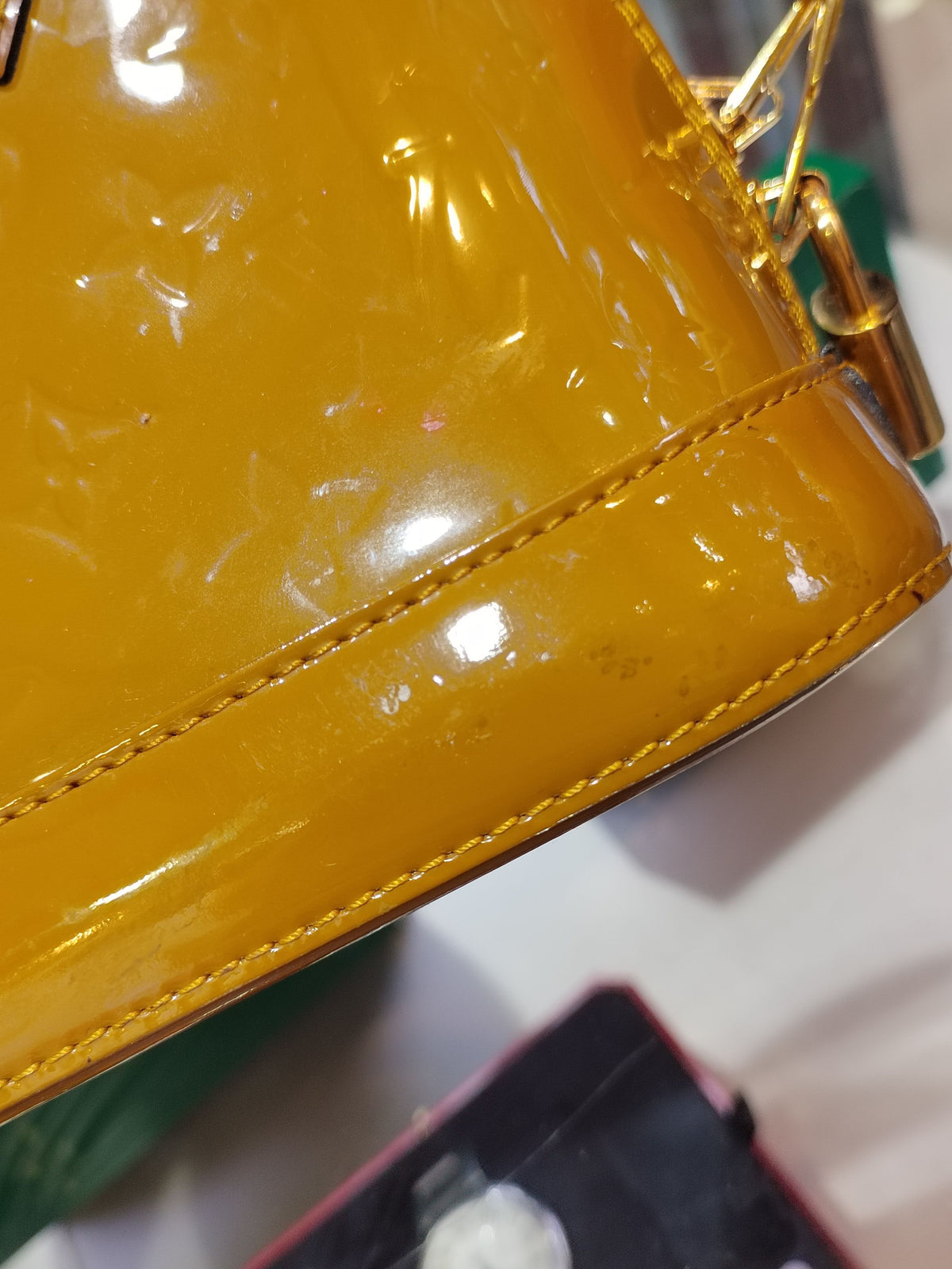 Louis Vuitton - Alma BB - Patent leather - Yellow - (mini)
