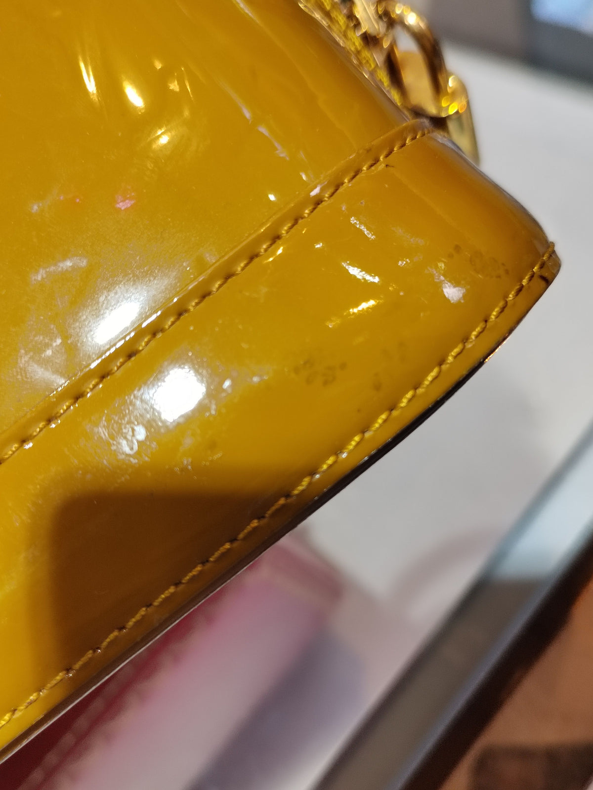 Louis Vuitton - Alma BB - Patent leather - Yellow - (mini)